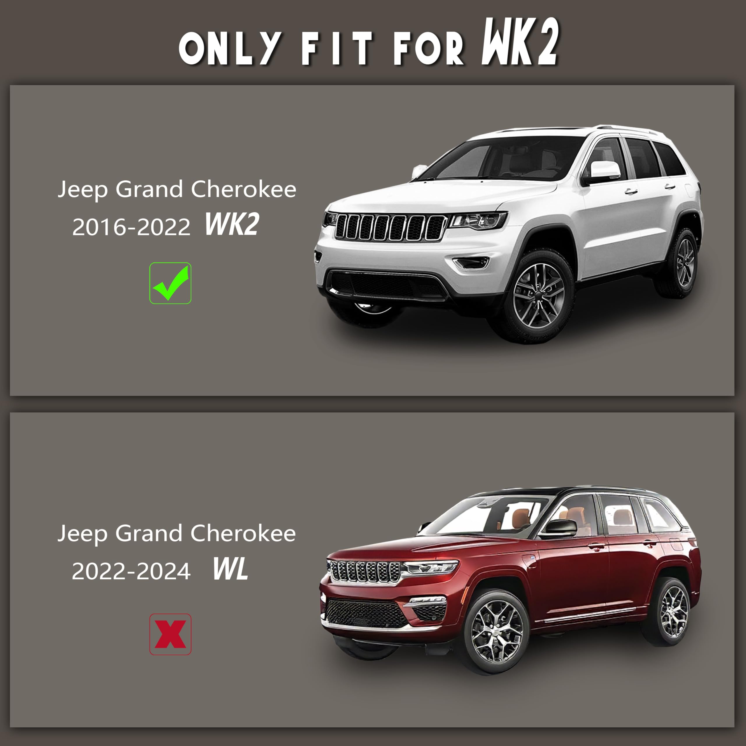KARPAL Floor Mats & Cargo Liner for 2016-2021 Jeep Grand Cherokee, TPE Rubber, Black, 5-Seater, Model FM-JP1623GC-21-