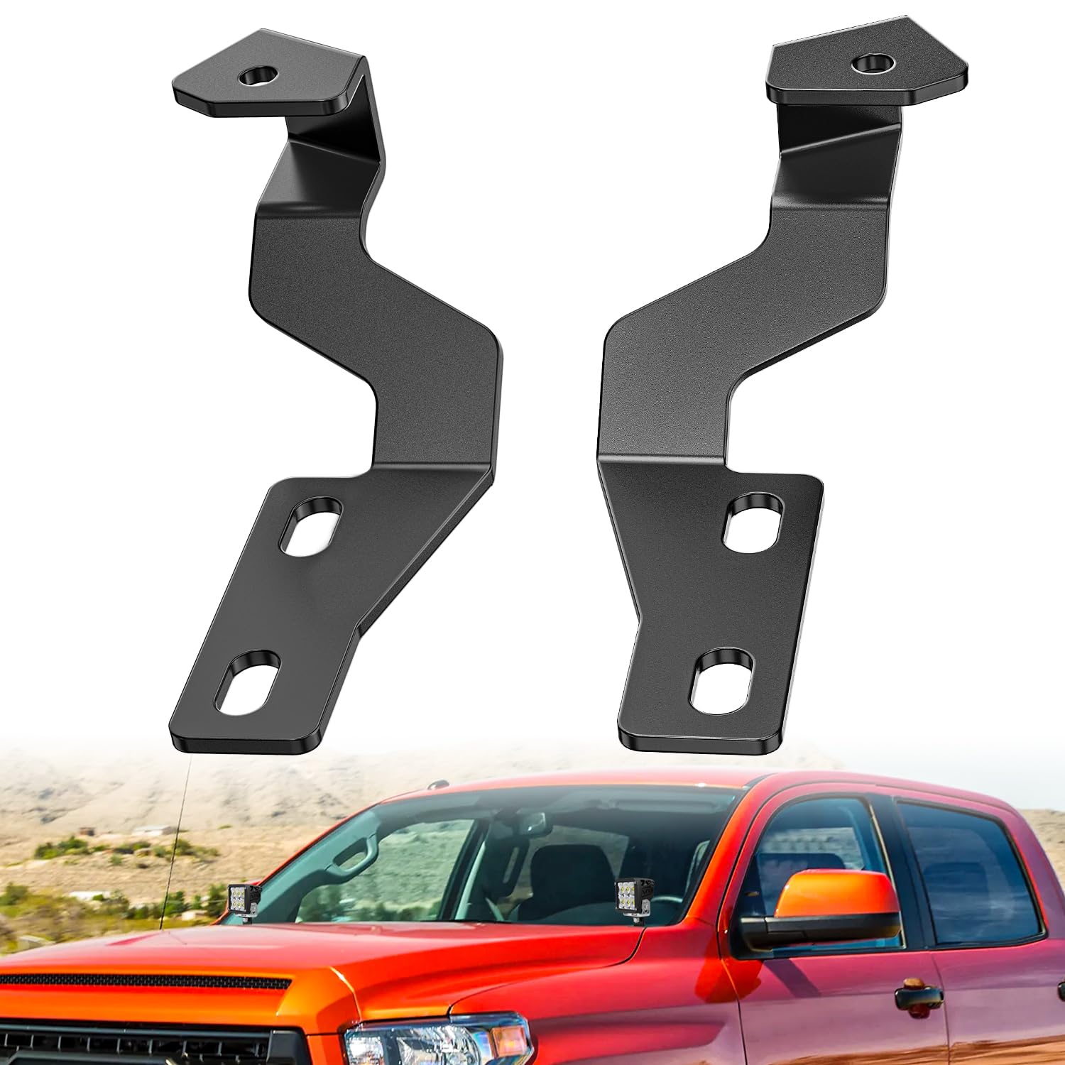 Nilight Ditch Light Brackets Hood Hinges Mount Bracket Kit For Auxiliary Offroad Led Pods Work Lighting Compatible With Toyota T