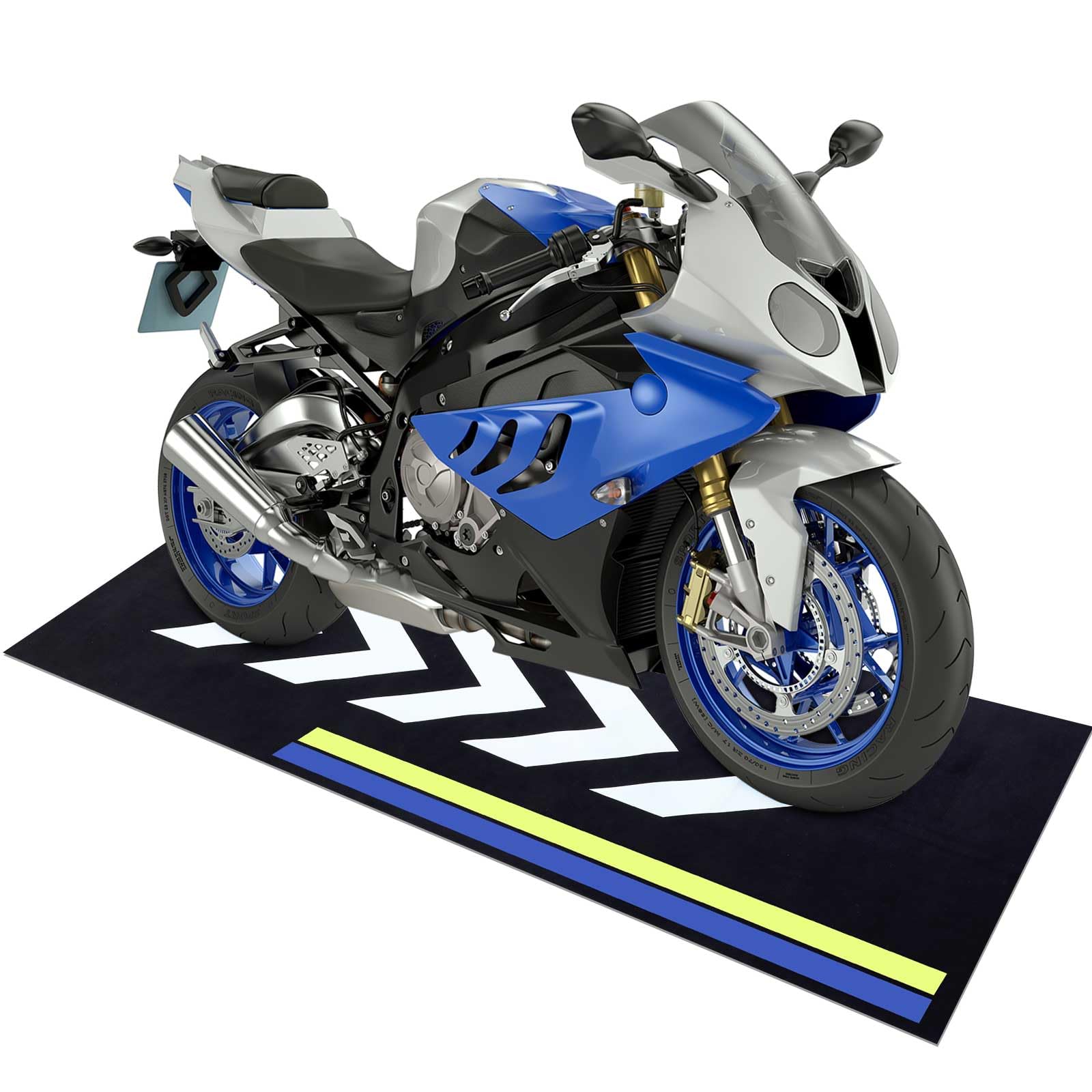 Drydiet Motorcycle Mat 78 x 31 Inch Garage Floor Rug Washable Parking Mats for Garage Floors Non Slip Oil Absorbent Pad Rubber B