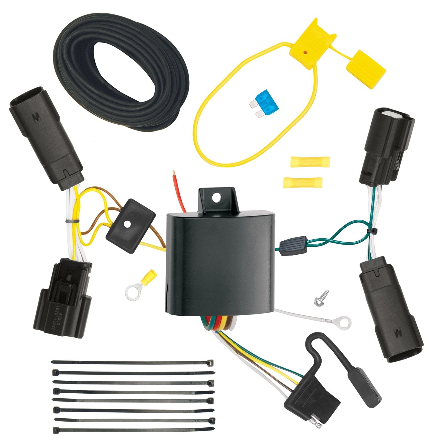 Tekonsha T-One T-Connector Harness, 4-Way Flat, Compatible with Select Ford Fusion