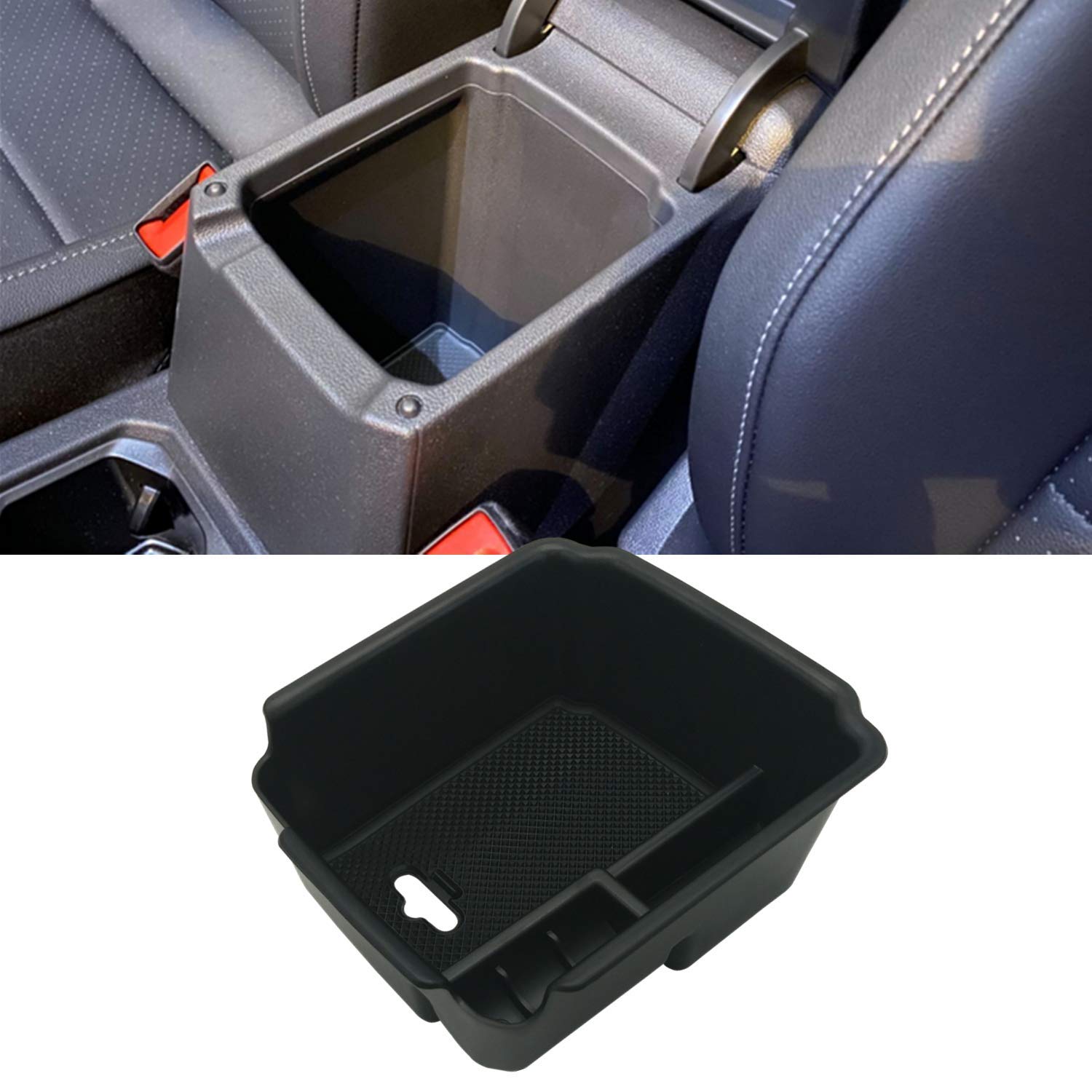 JOJOMARK Compatible with VW Tiguan 2018 2019 2020 2021 2022 2023 and 2022 2023 VW Taos Center Console Tray Organizer Insert ABS 