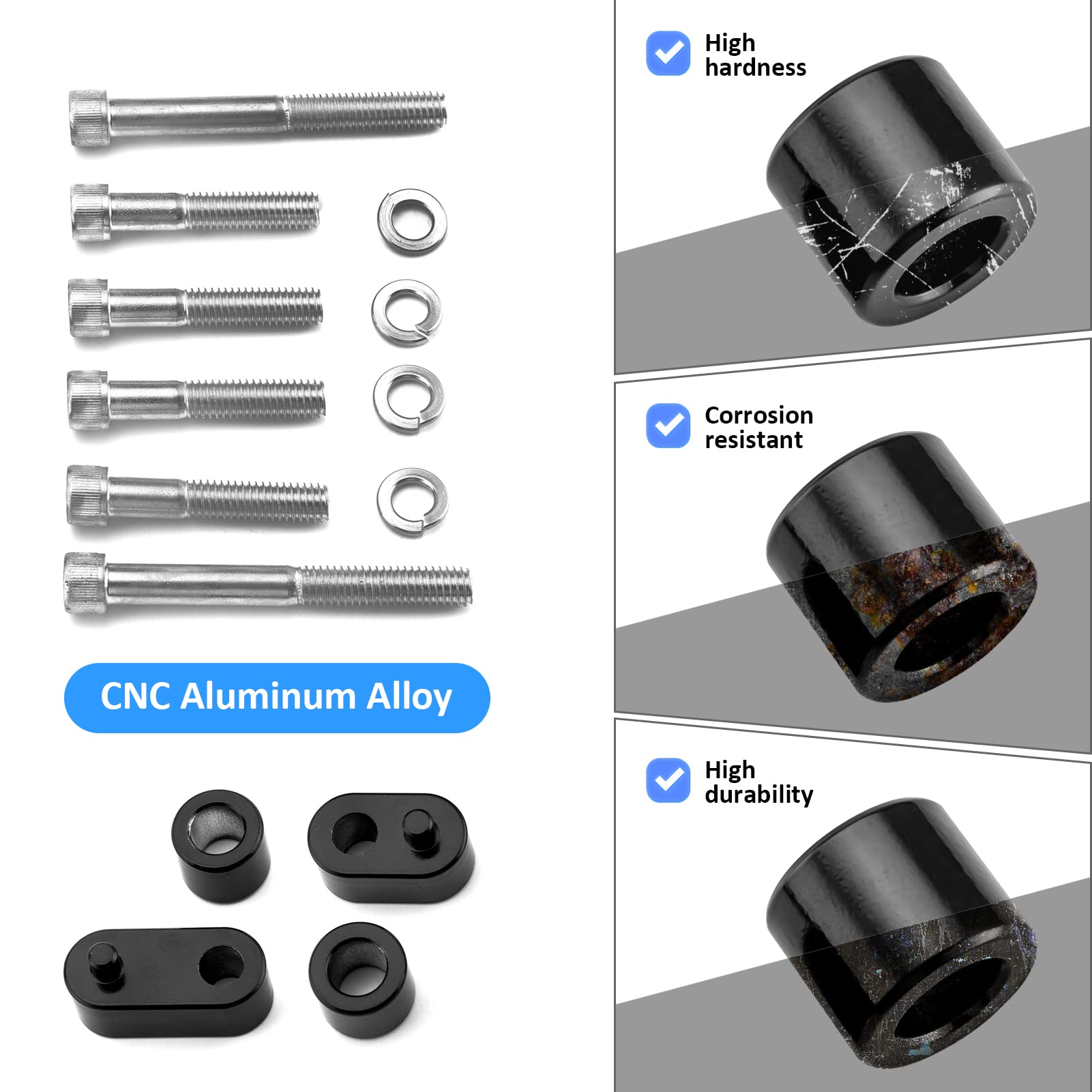 Floorboard 3/4'' Extension Spacer Kit Compatible with 2009-2024 Harley Touring Electra Glide FLHT Road King FLHR Street Glide FL