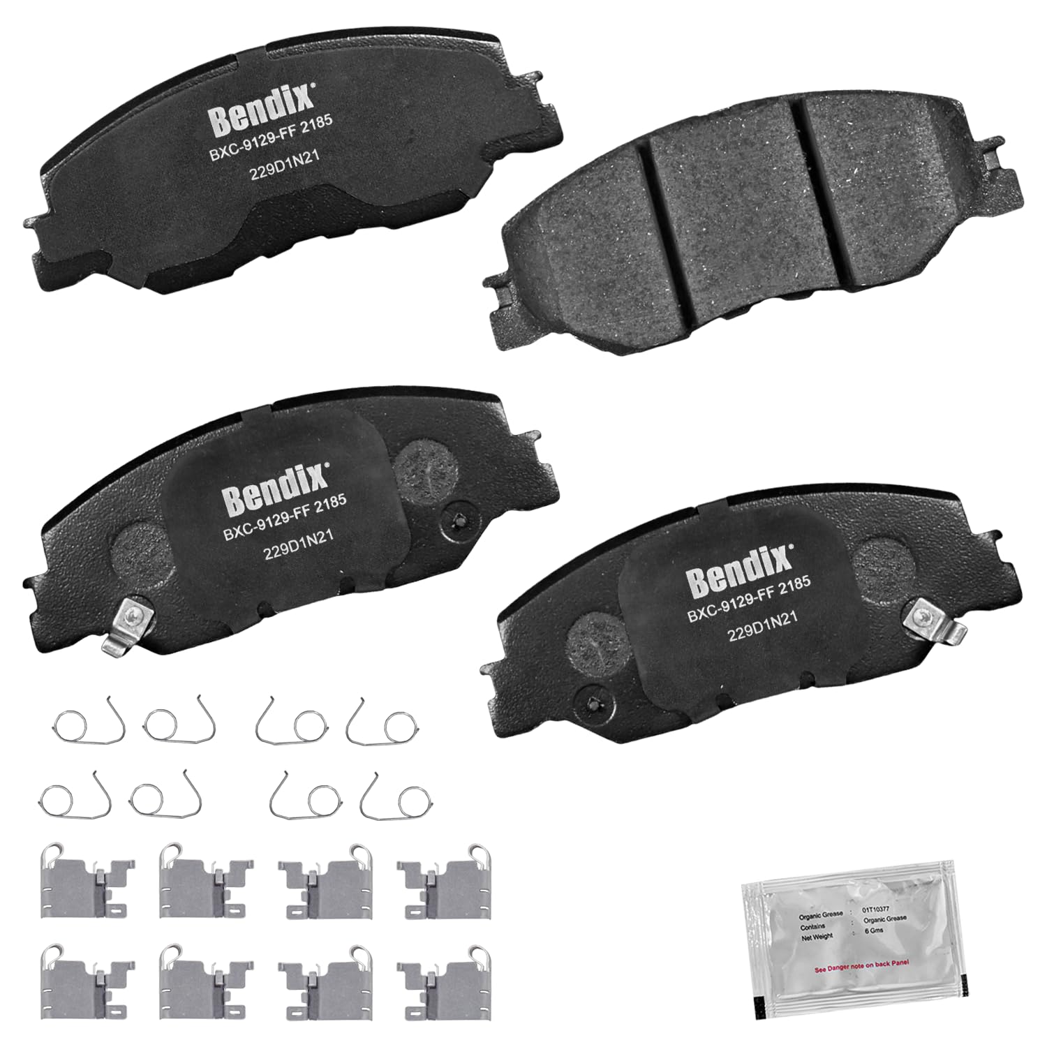 Bendix Priority1 Cfc2185 Ceramic Front Brake Pads For Honda Civic 2023-2022, Insight 2022-2019