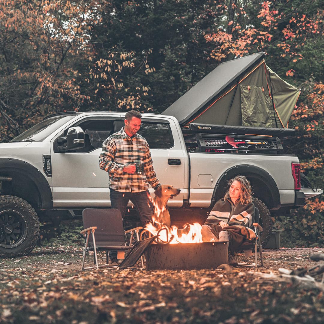 RealTruck GoRack Overland Truck Rack for 2019-2024 Chevy Silverado 1500 & GMC Sierra 1500, 5.8' Bed, Black, Aluminum, Model 945