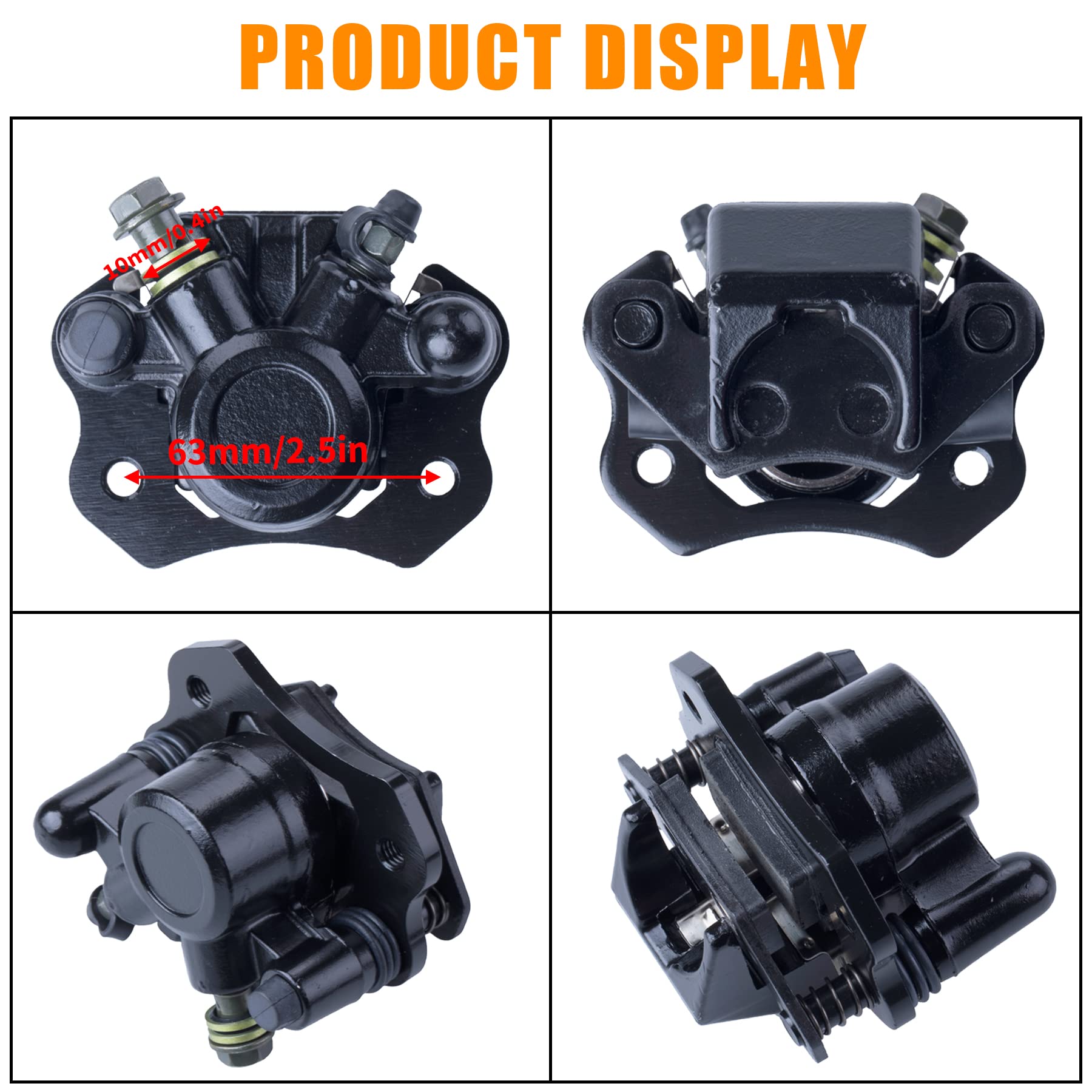 MWMNUN ATV Rear Brake Caliper for 50cc-200cc Models - Compatible with Coolster, Taotao, Kazuma, Roketa, Sunl, Baja, Kinroad, Trail