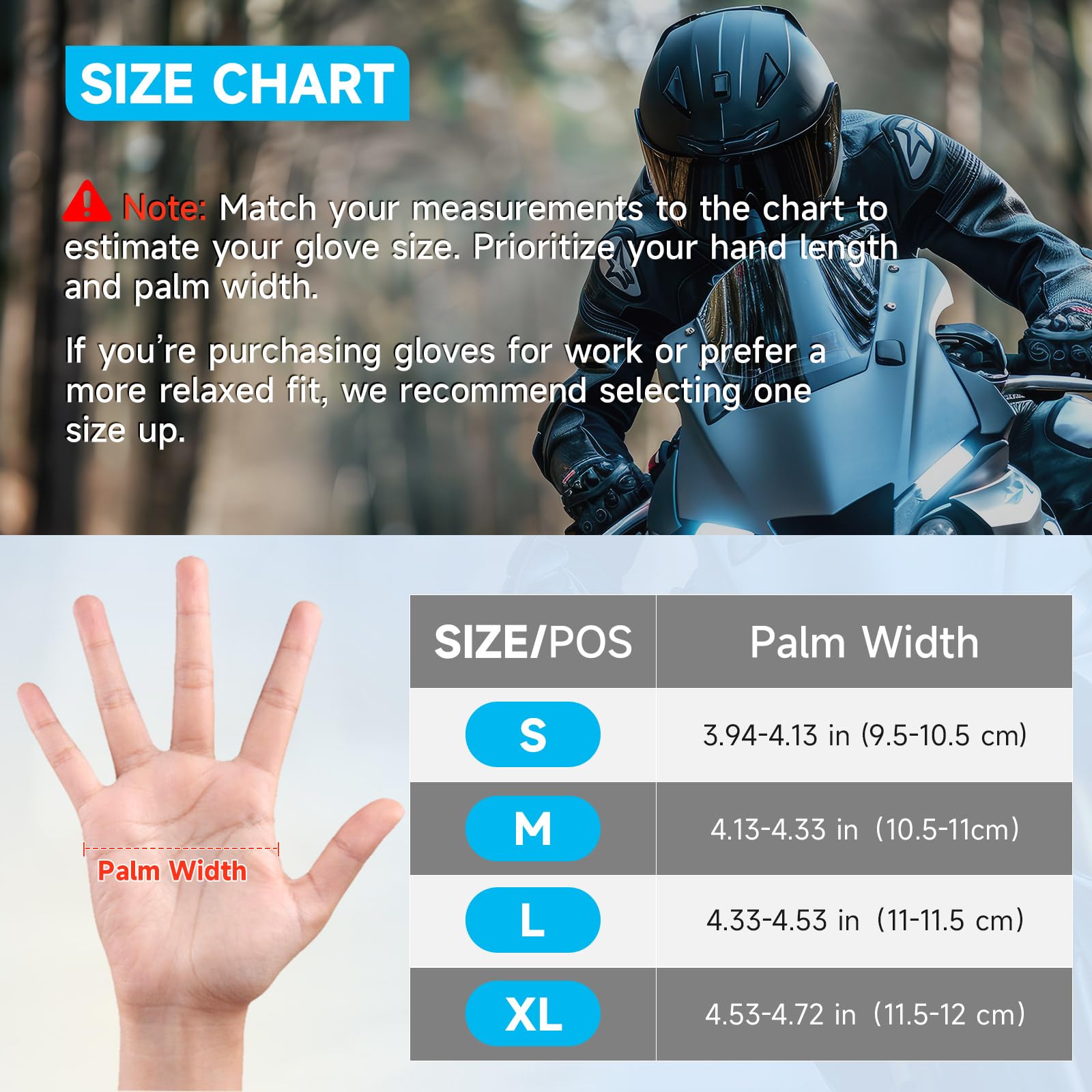 Cierto Motorcycle Gloves For Men And Women: Full Finger Touch Screen Tactical Glove With Breathable Hard Knuckle And Adjustable