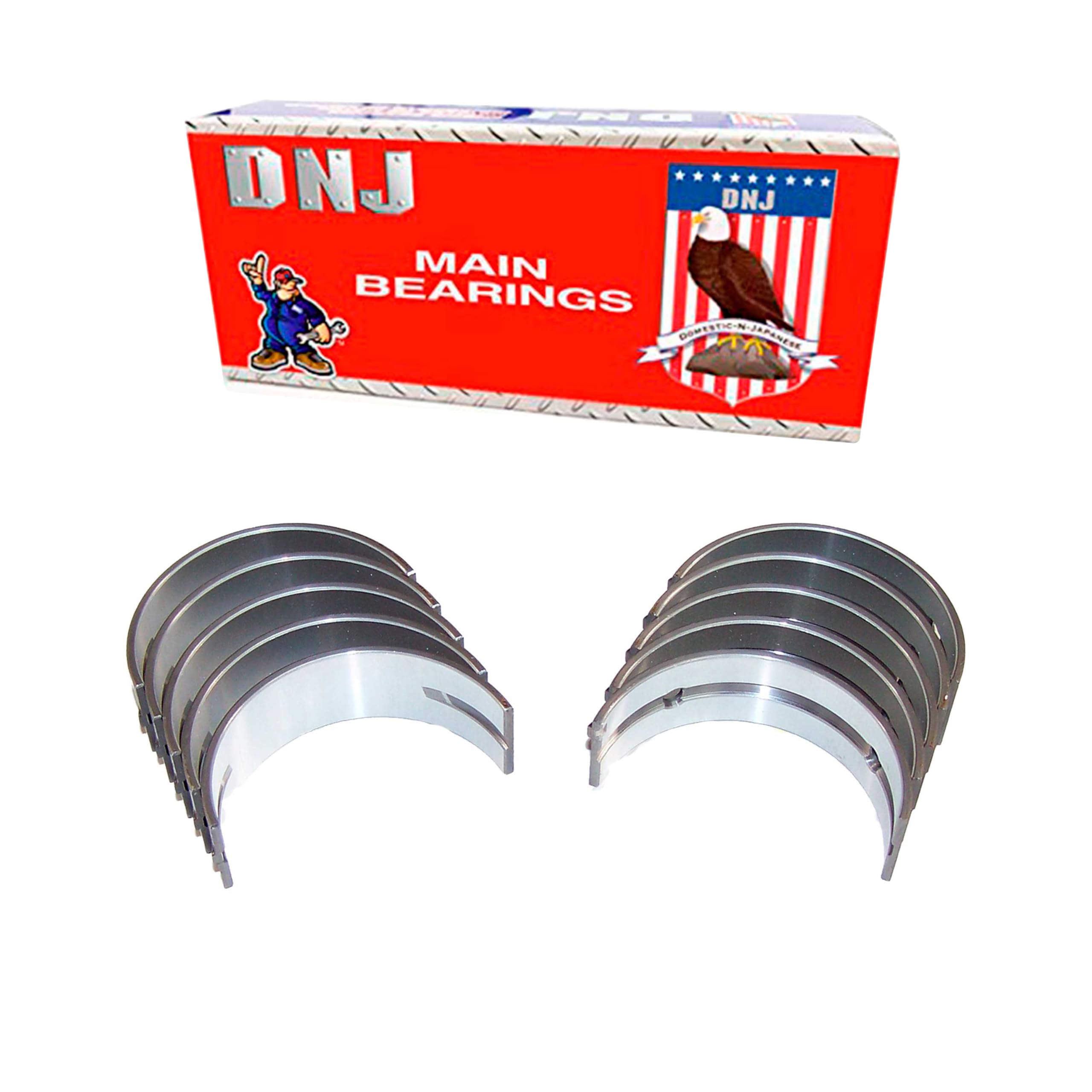 Dnj Mb216.10 Oversize Main Bearings For 2002-2015 / Acura, Honda/Accord, Civic, Cr-V, Crosstour, Element, Ilx, Rdx, Rsx, Tsx / 2