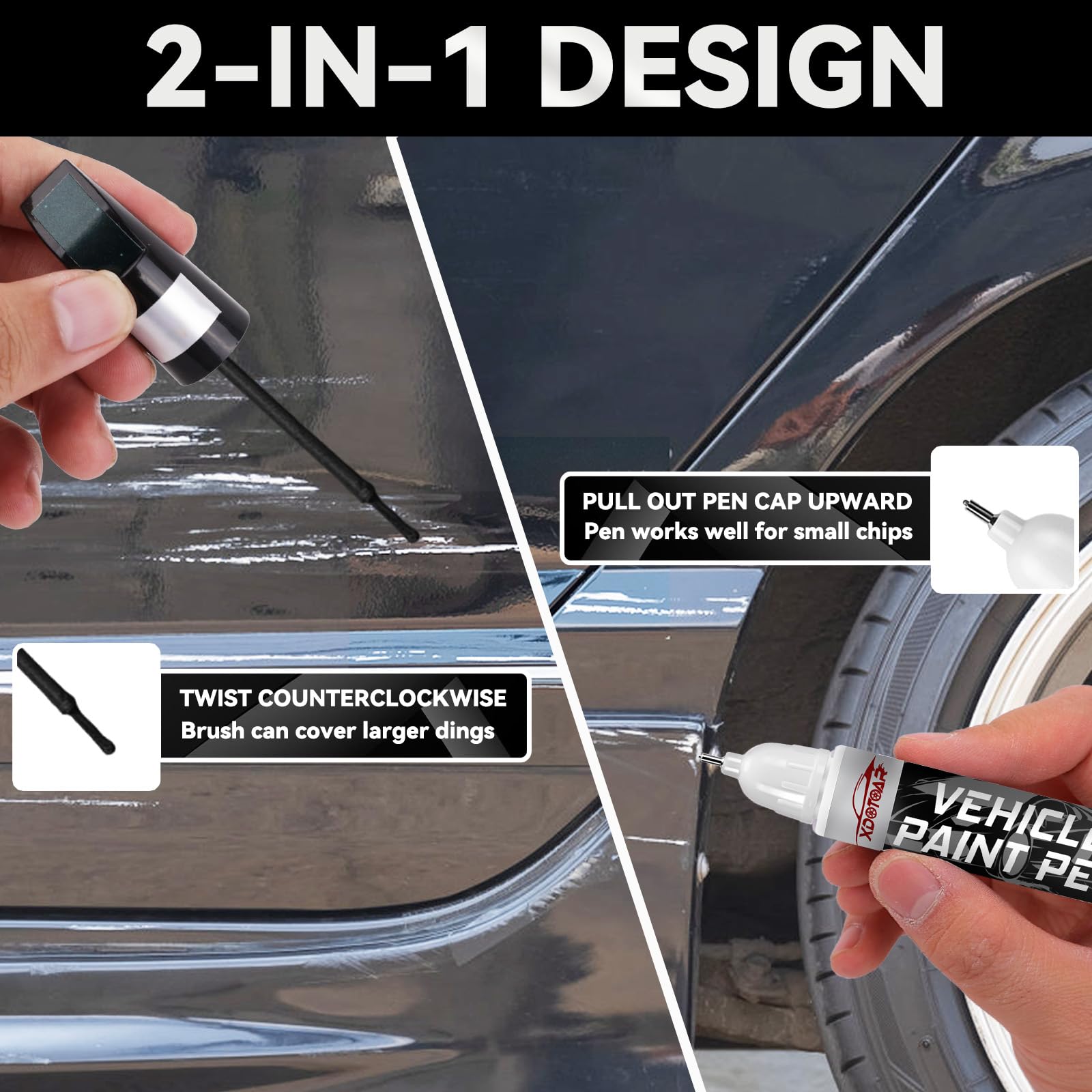 Black Touch Up Paint For Cars, Color Accurate Car Touch Up Paint, Professional Automotive Paint Scratch Repair, Lasting Auto Scr