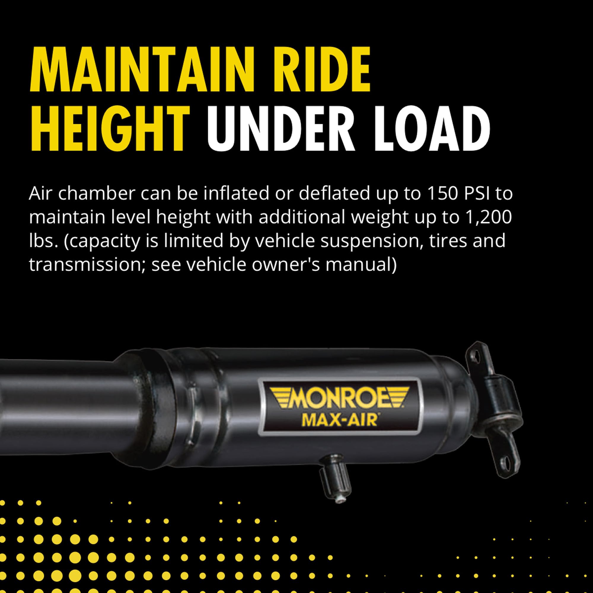 Monroe Max-Air Ma830 Air Adjustable Air Shock Absorber Pack Of 2 For Chevrolet Tahoe