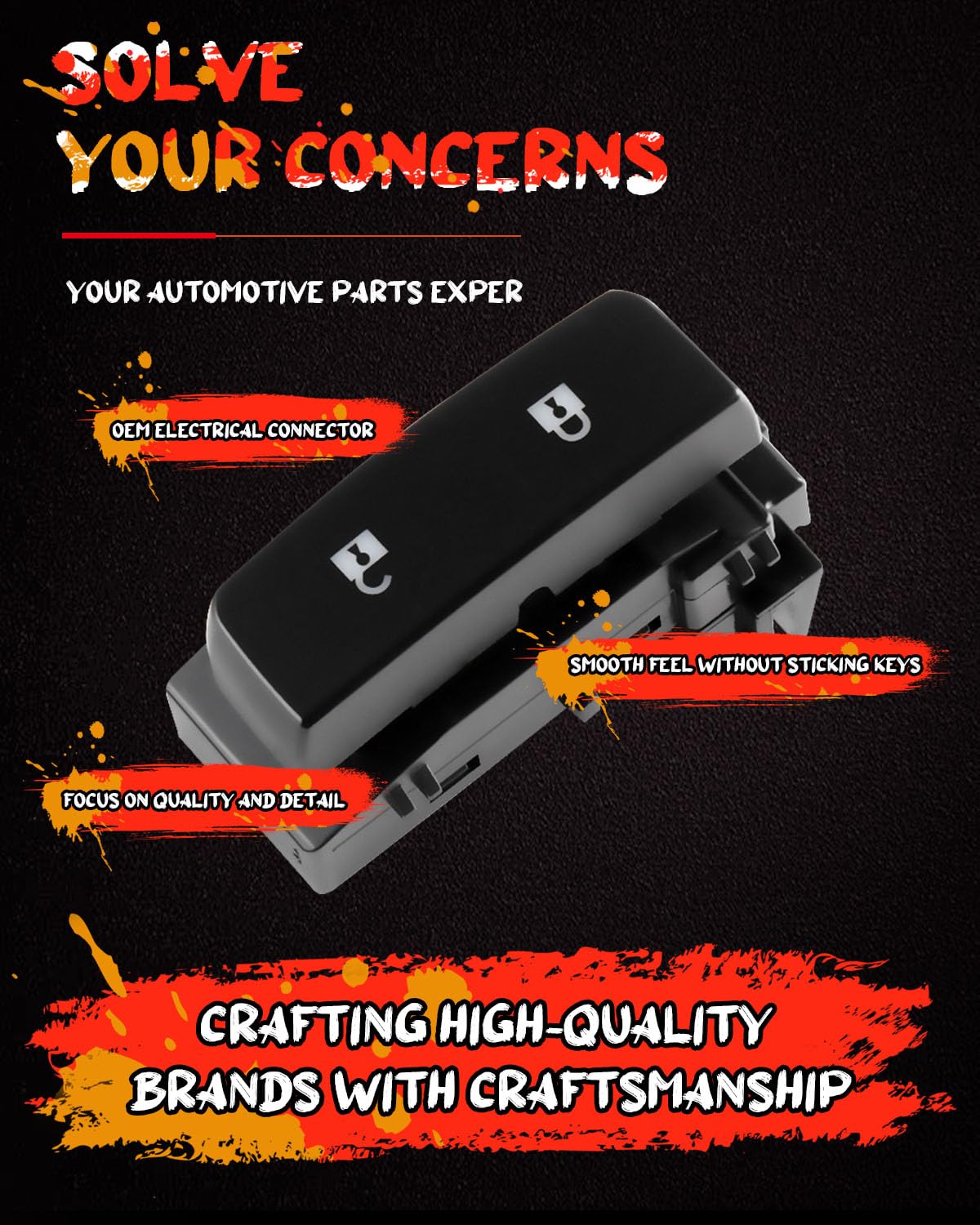 cciyu Power Door Lock Switch Front Passengers Side Replacement Fits for Chevy Silverado 1500 2500 HD 3500 HD 2007-13 2008-13 for