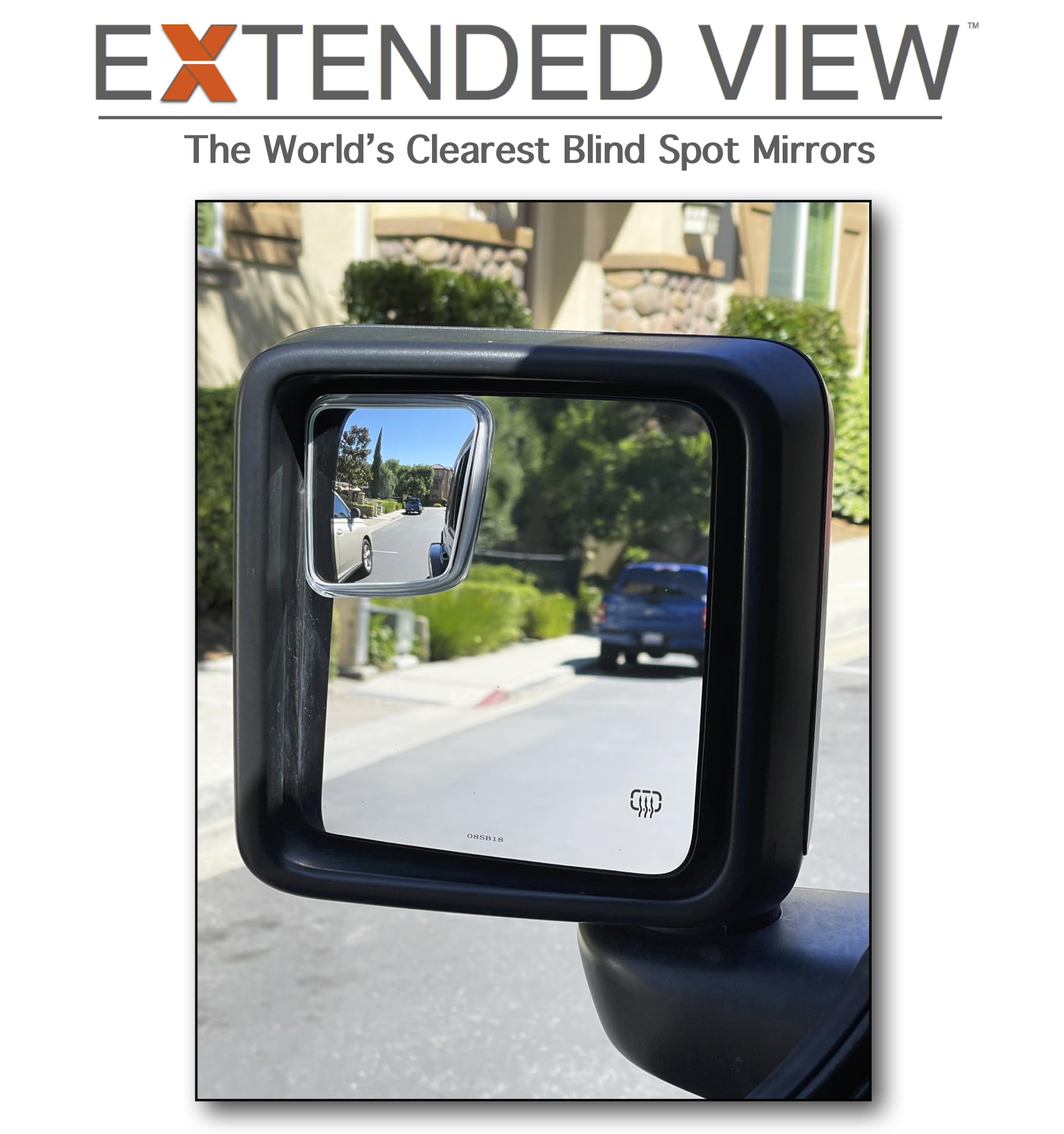 NXTGEN Custom Blind Spot Mirrors for 2018-Present Jeep Wrangler JL - Glass, Extended View, Enhance Safety and Visibility