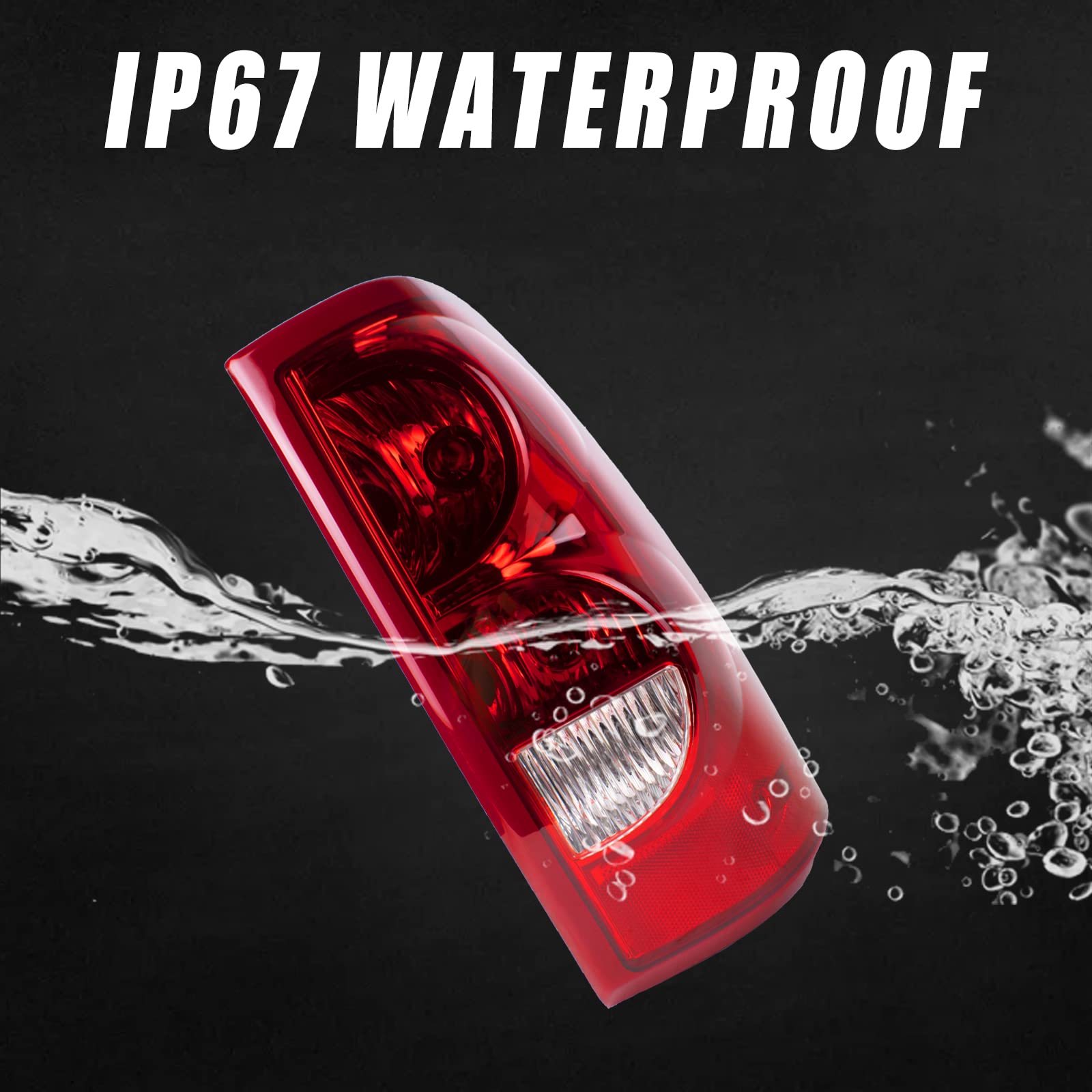 Boine Tail Light Compatible With 2003 2004 2005 2006 Chevy Silverado 1500 2500 3500 Driver and Passenger Side Rear Light Brake L