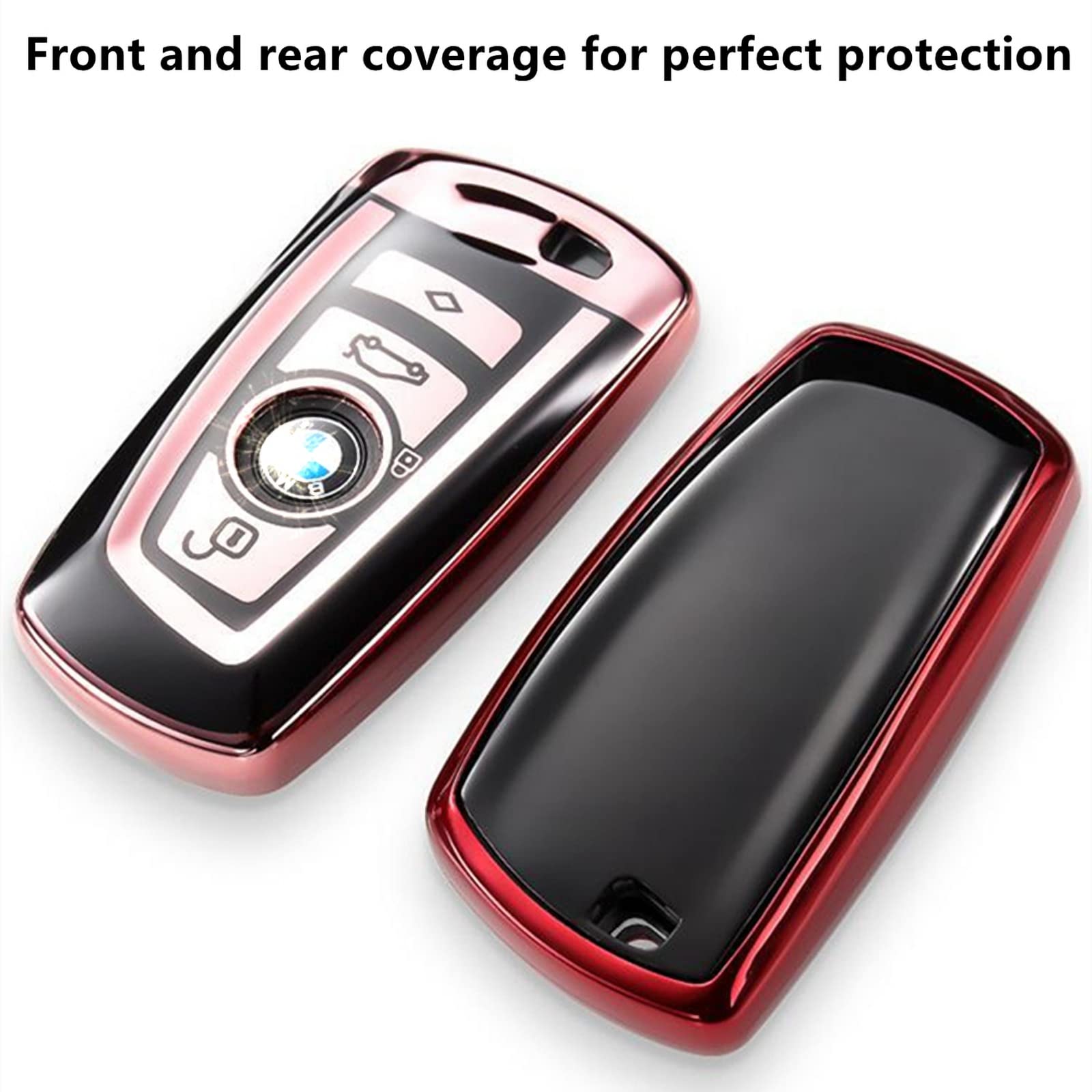 Creativity BMW Key Fob Cover - Type A Silver TPU Protection Case for X1 X3 X4 X5 X6 M3 M5 M6 GT3 GT5 G30 F10 F15