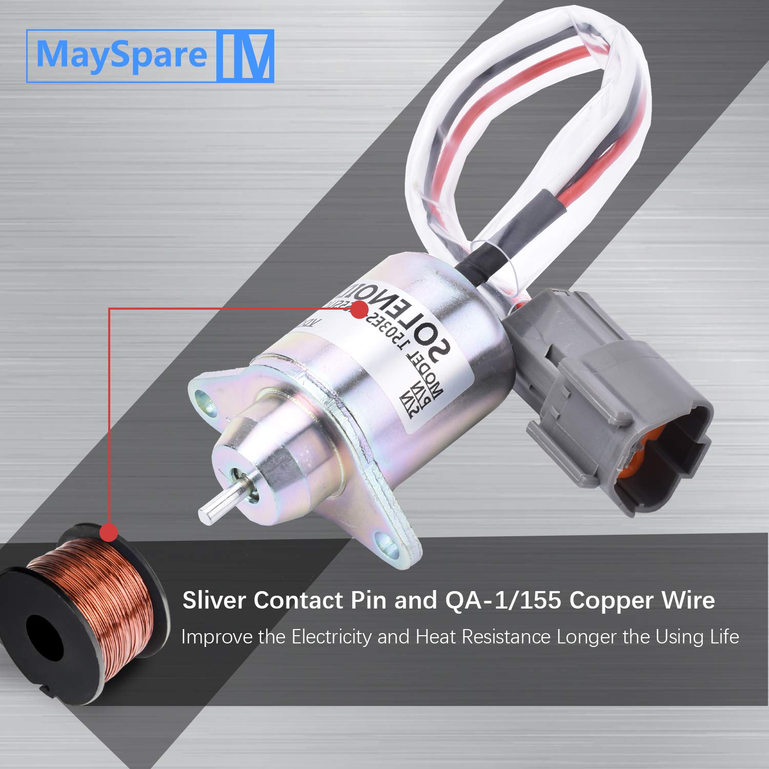 Fuel Shut Off Solenoid M810324 Yanmar 119233-77932 Synchro Woodward 1503Es-12S5Suc12S John Deere 4200 4300 4400 4500 4600 4700 1