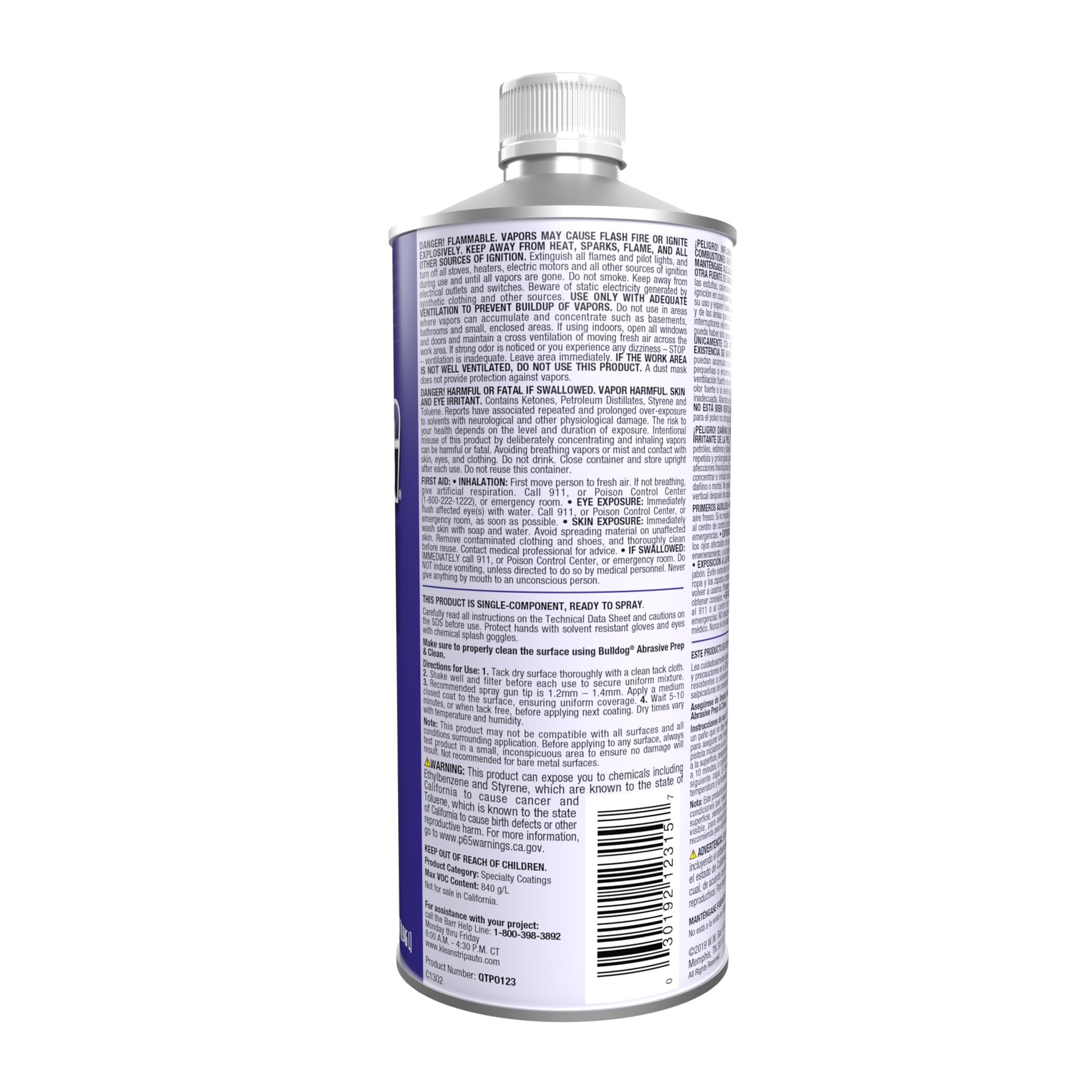 KLEAN-STRIP Bulldog Adhesion Promoter for Plastic, Metal, and Aluminum - Quick Dry No Mix for Paint Prep Jobs - Fills 320 Grit S