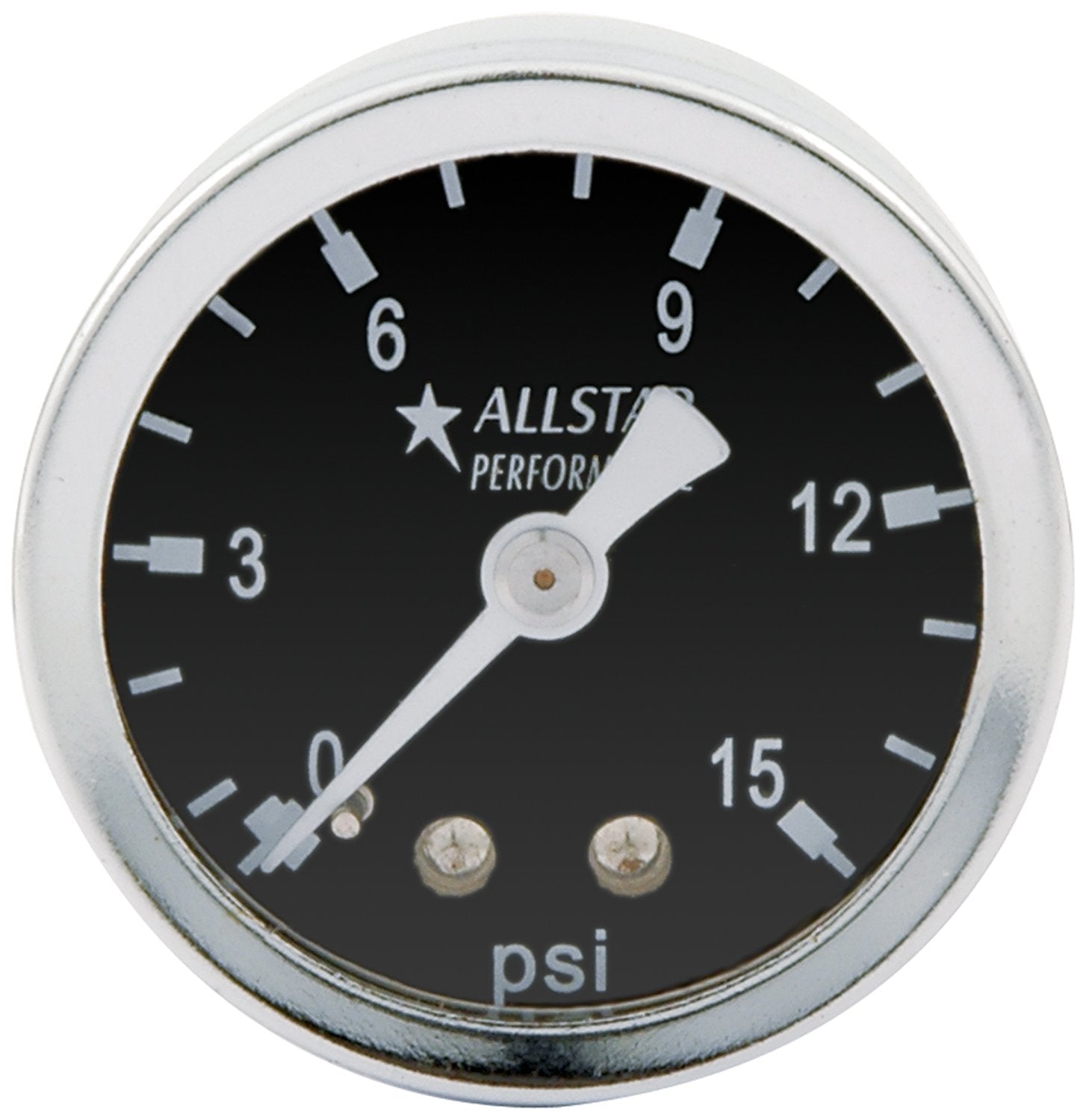 Allstar Performance ALL80210 0-15 PSI 1-1/2'' Dry Type Shockproof Pressure Gauge