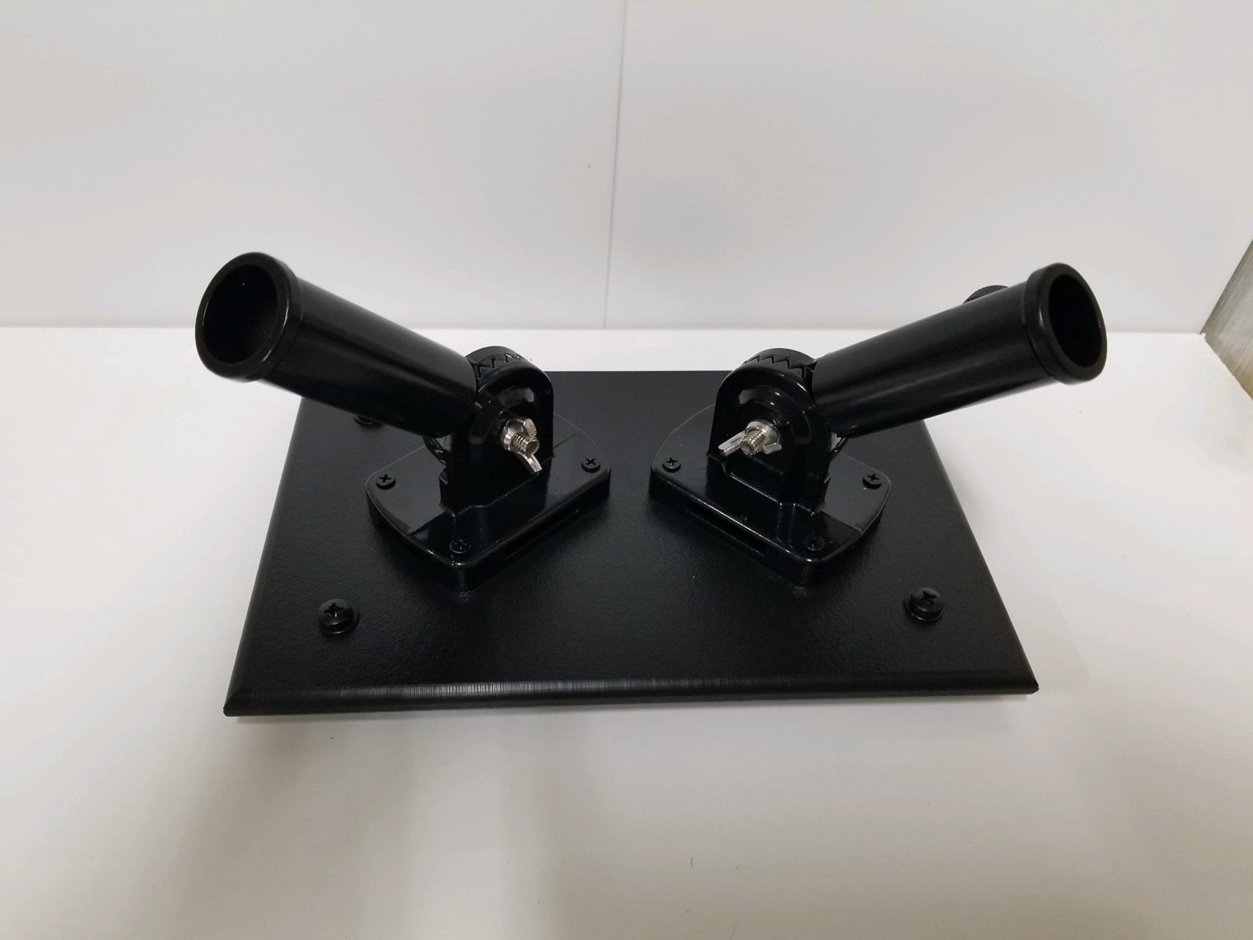 Generic Magnetic Flag Holder - Double, No Drilling, Multi-Purpose, Plastic, Black, Model 10691835825127