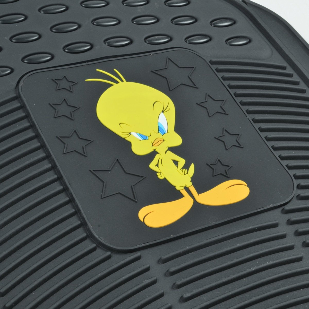 BDK Tweety Bird Car Floor Mats, Heavy Duty Rubber, All-Weather Protection, Model WBMT-1172, Black
