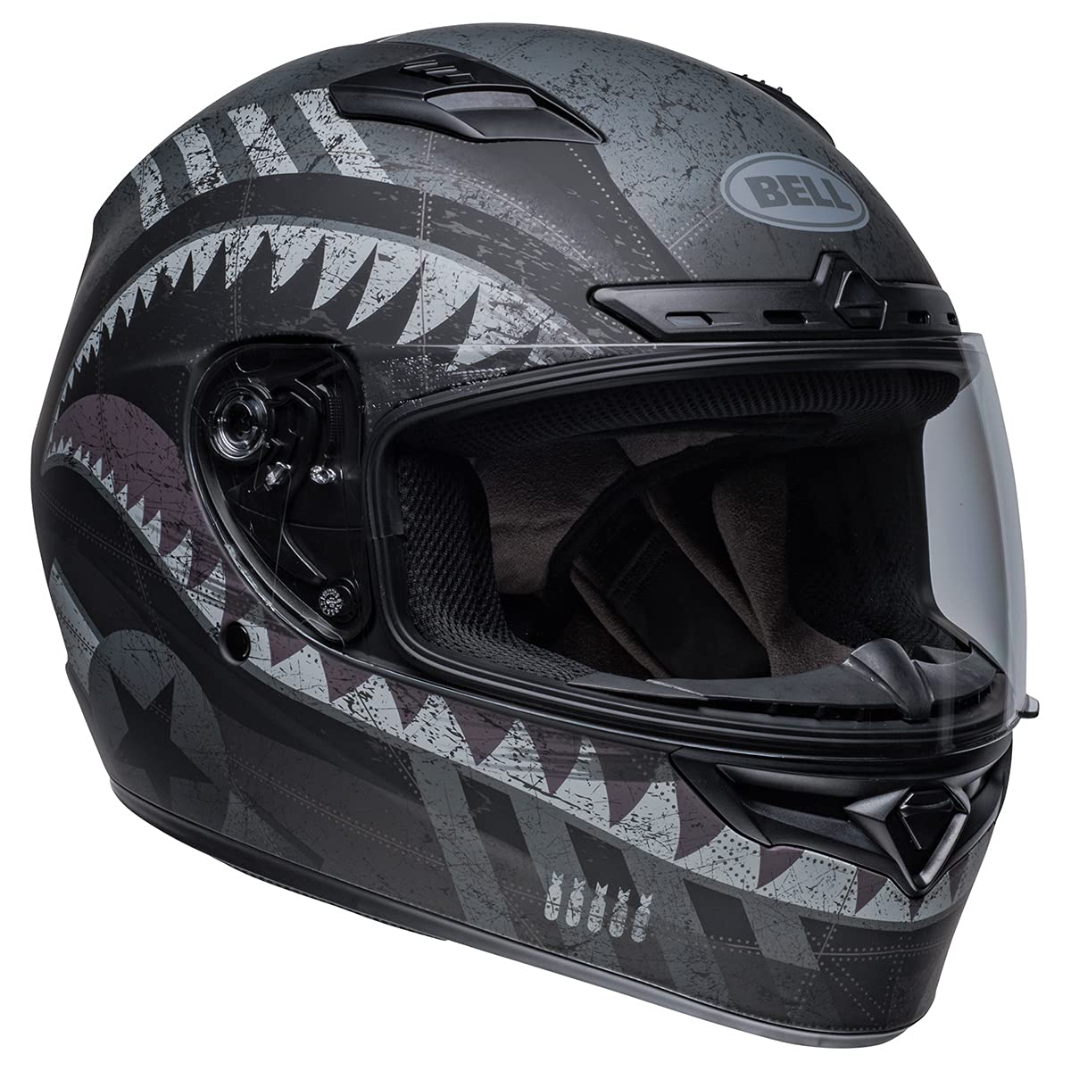 Bell Qualifier Dlx Mips Street Helmet (Devil May Care Matte Black/Gray - Medium)