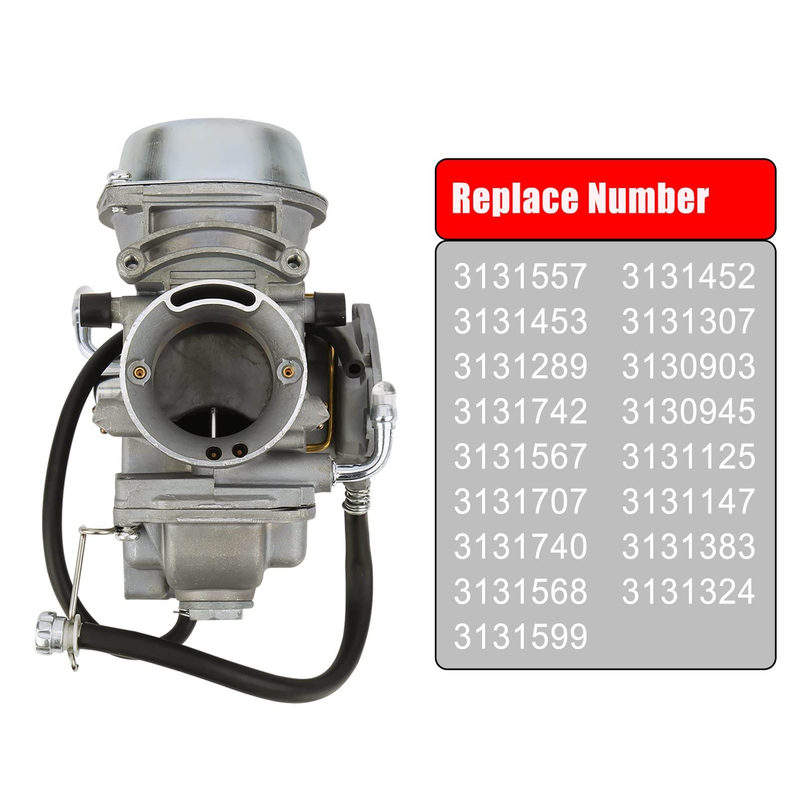 MINSTAR Sportsman 500 Carburetor - Fits Polaris Sportsman 500 HO 2001-2013, Scrambler 500 1997-2012, Model HYQ-PL