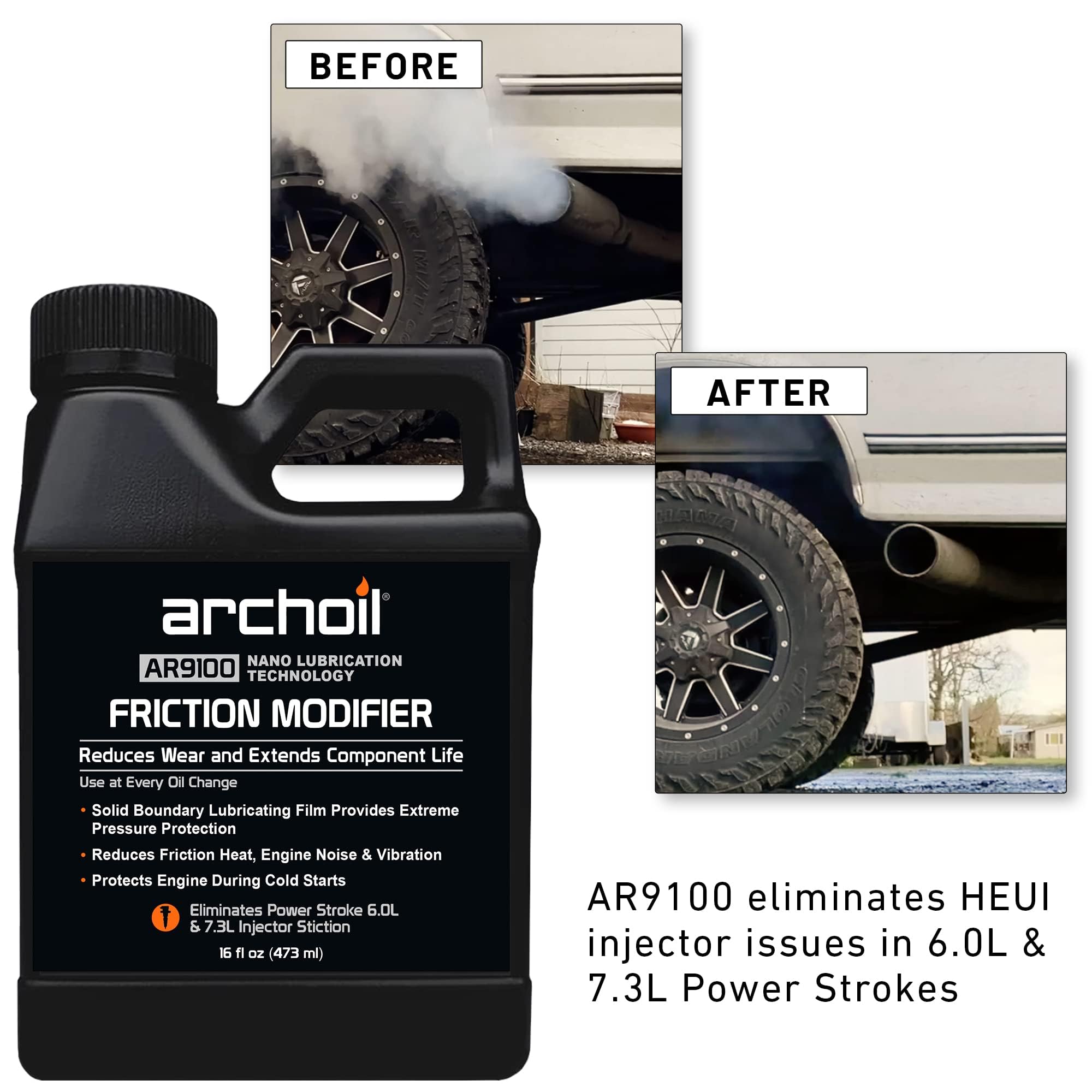 Archoil AR9100 Oil Additive for All Vehicles - 16oz, Enhances Cold Starts & Injector Performance