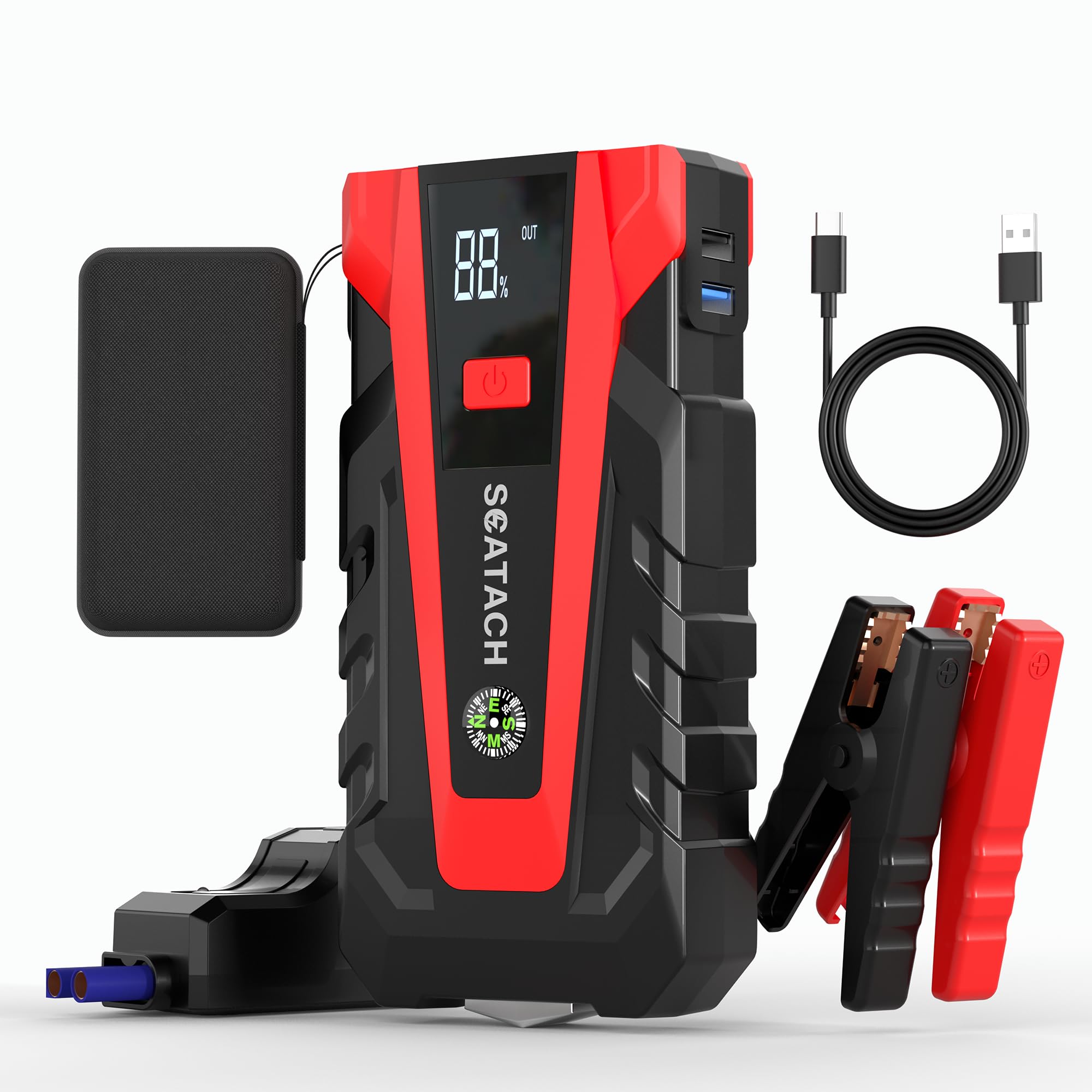Scatach 6000A Car Battery Jump Starter,12V Portable Jump Starter Battery Pack (up to 9.0L Gasoline and 7.0L Diesel Engine), Jump