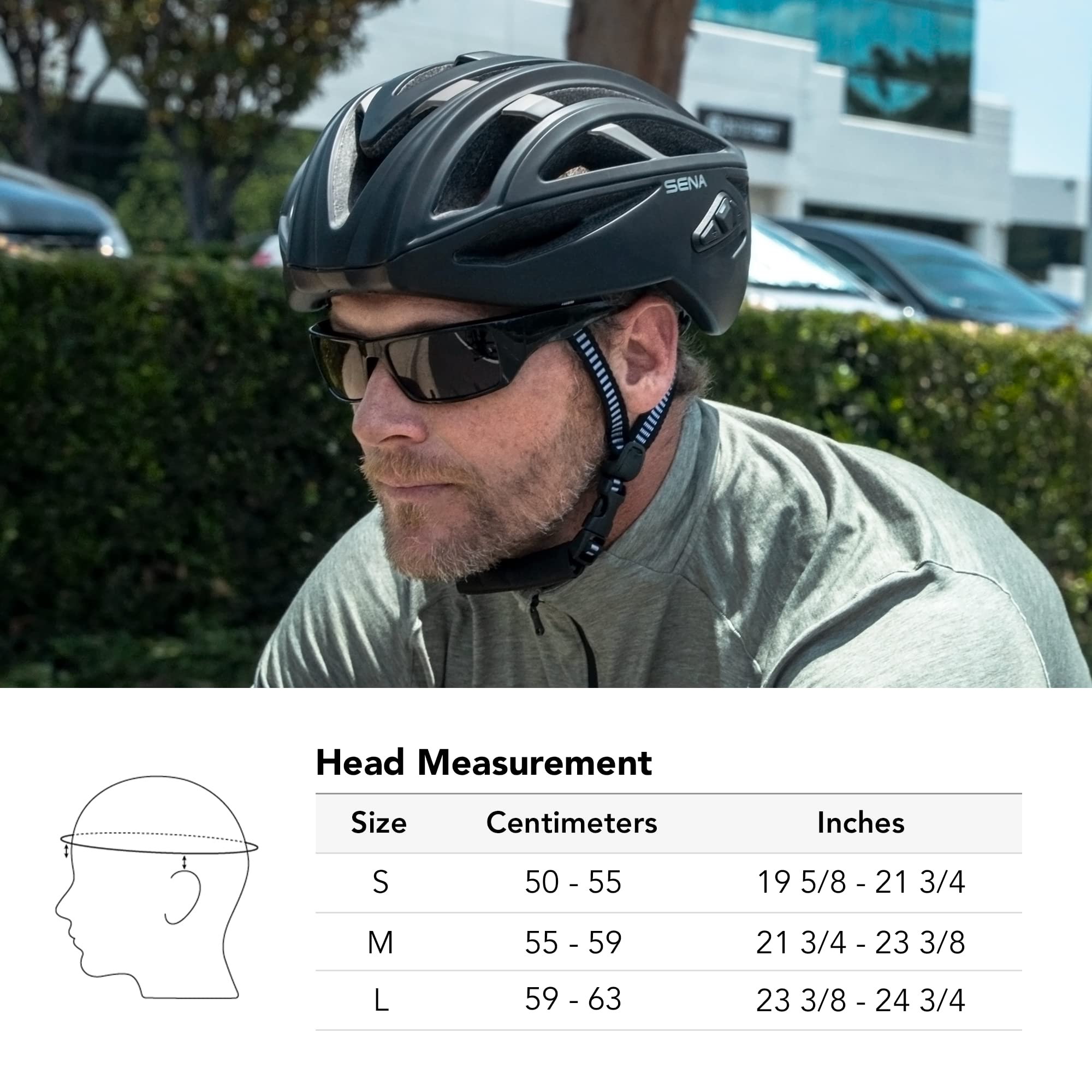 Sena R2X Smart Cycling Helmet with Alexa, Mesh Intercom, Small, Matte Gray, Polycarbonate