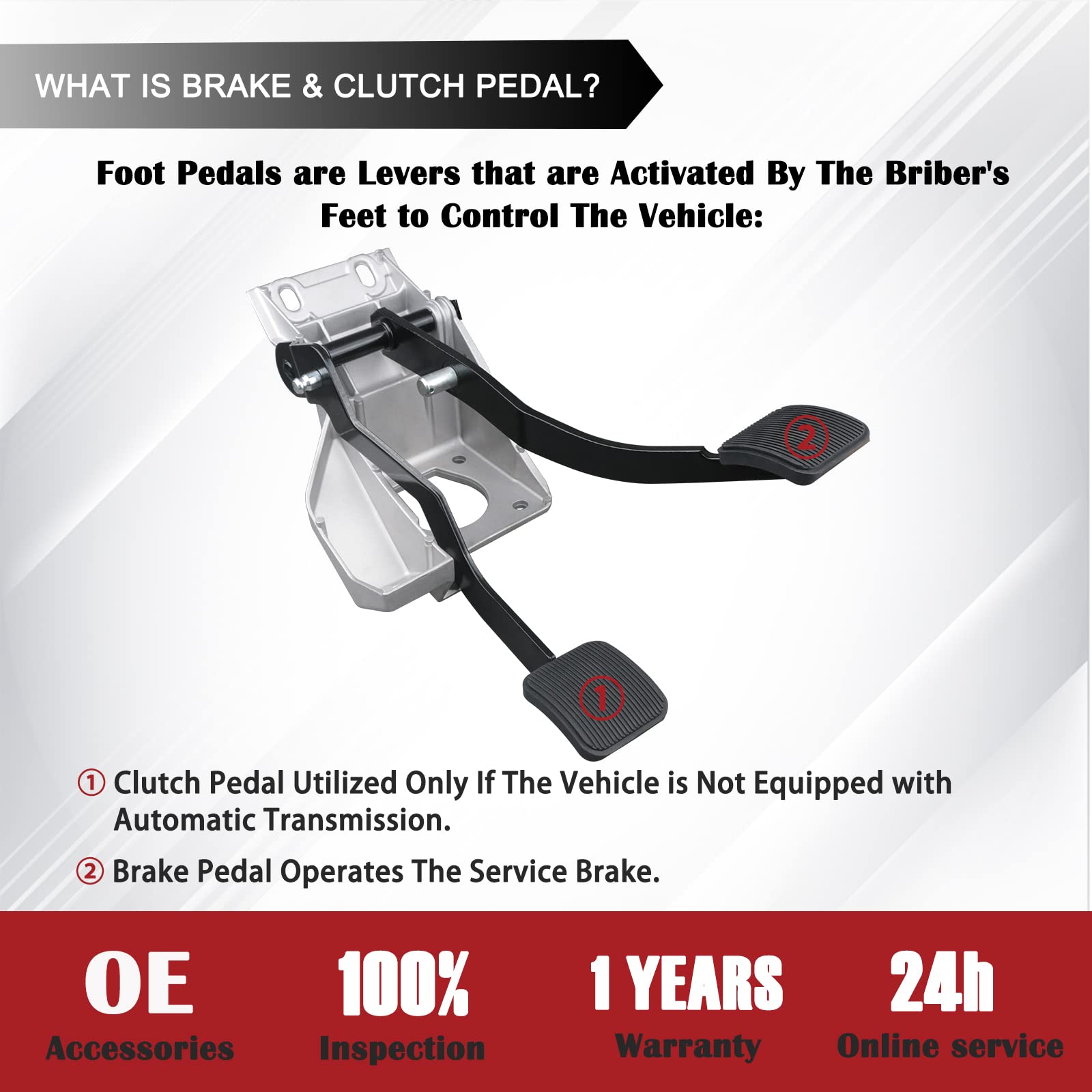 TQPONLY Brake Clutch Pedal Bracket Assembly Mounted Bushings Compatible with 1995-2006 Ford Ranger Replaces 6L5Z2455BB