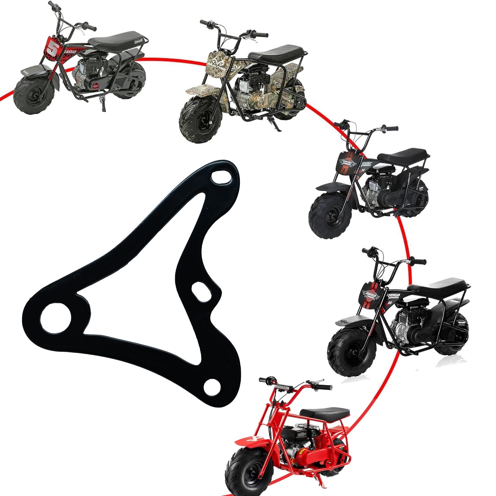 JMCHstore Mini Bike Hydraulic Brake Caliper Bracket kit for Monster Mega Moto MMB80 80cc FRP GMB100 98cc, For Coleman B100 RB100