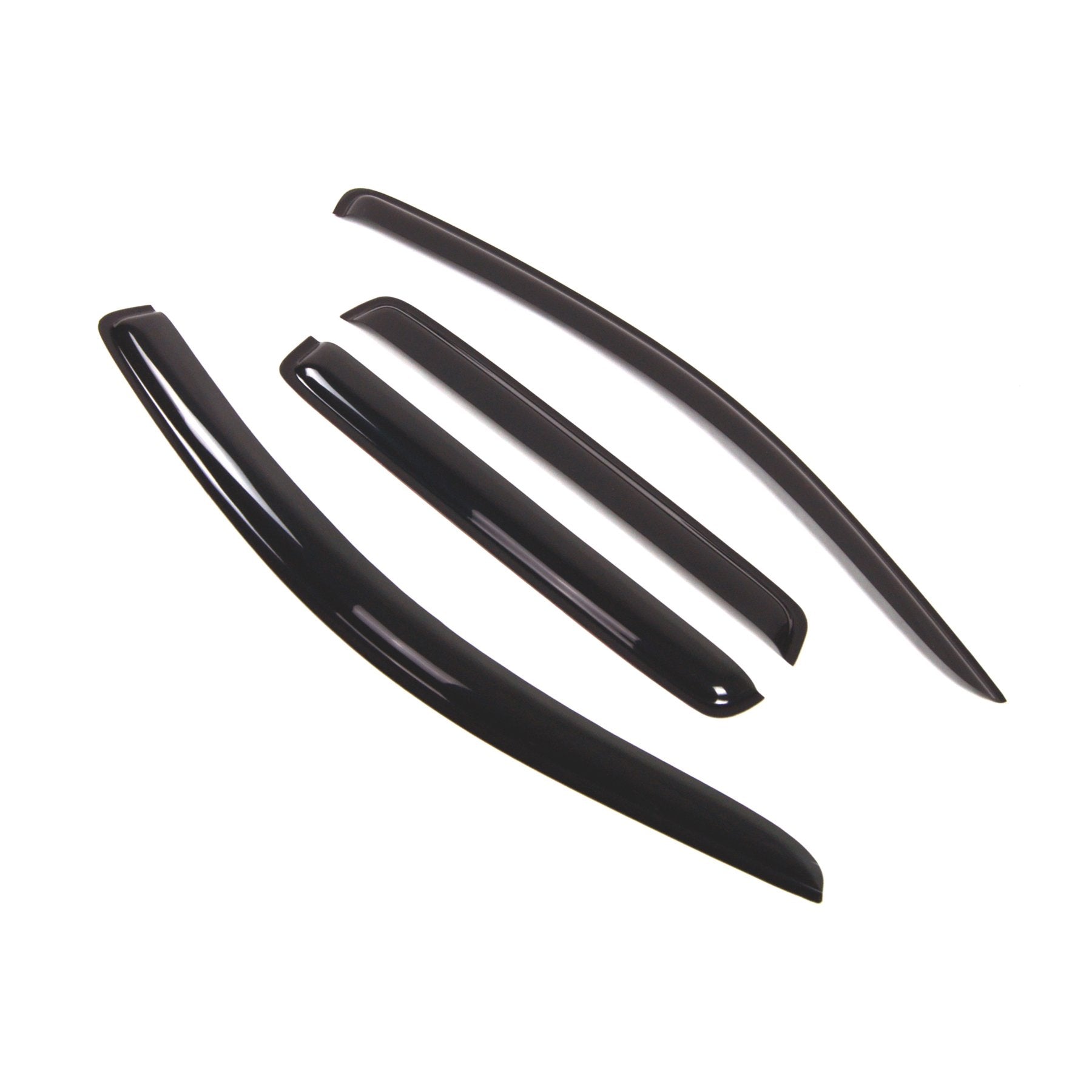 Tuningpros Wd2-330 Dark Smoke 4 Pcs Set Window Visor (Outside Mount) Deflector Rain Guard Compatible With 2007-2010 Mitsubishi O