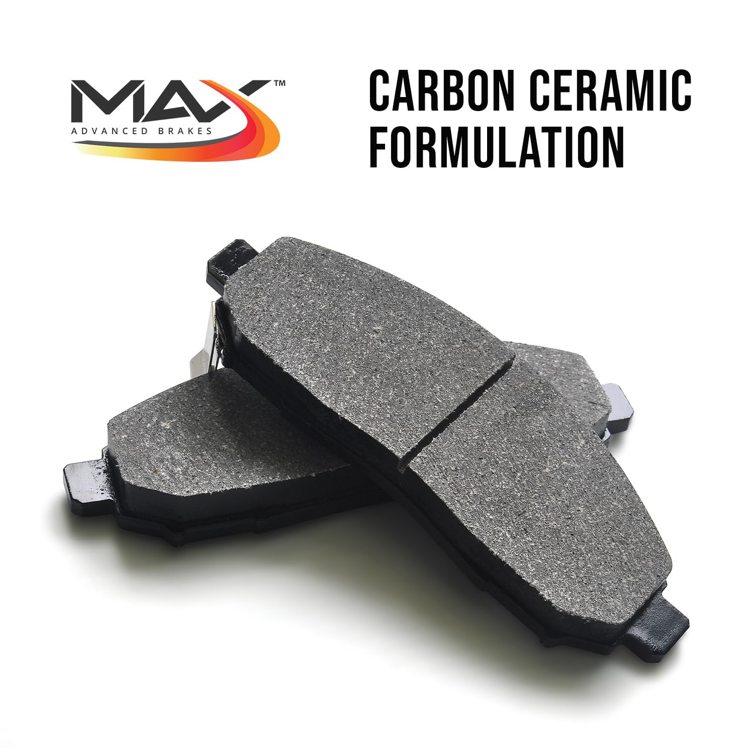Max Advanced Brakes Rear Brake Pad For 2013-2016 Ford Escape, 2013-2018 Ford C-Max, 12-18 Ford Focus 18-12, 04-13 Mazda 3, 06-17 Mazda 5, Carbon Ceramic Pad W/Hardware