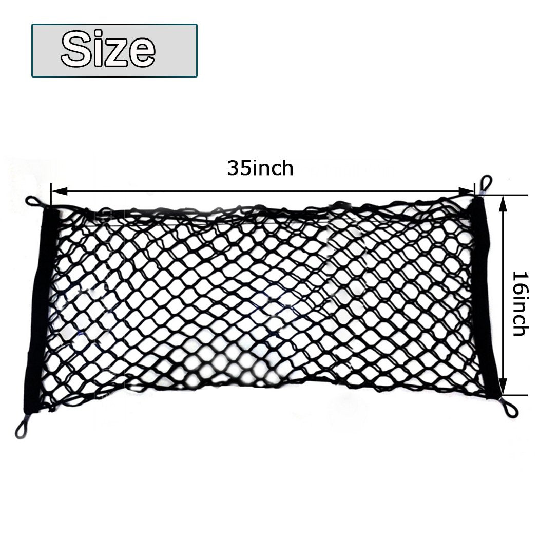 Premium Quality Adjustable Elastic Cargo Net Universal Stretchable Truck Net With Hooks,Storage Bag For Car, Suv, Truck, Pickup