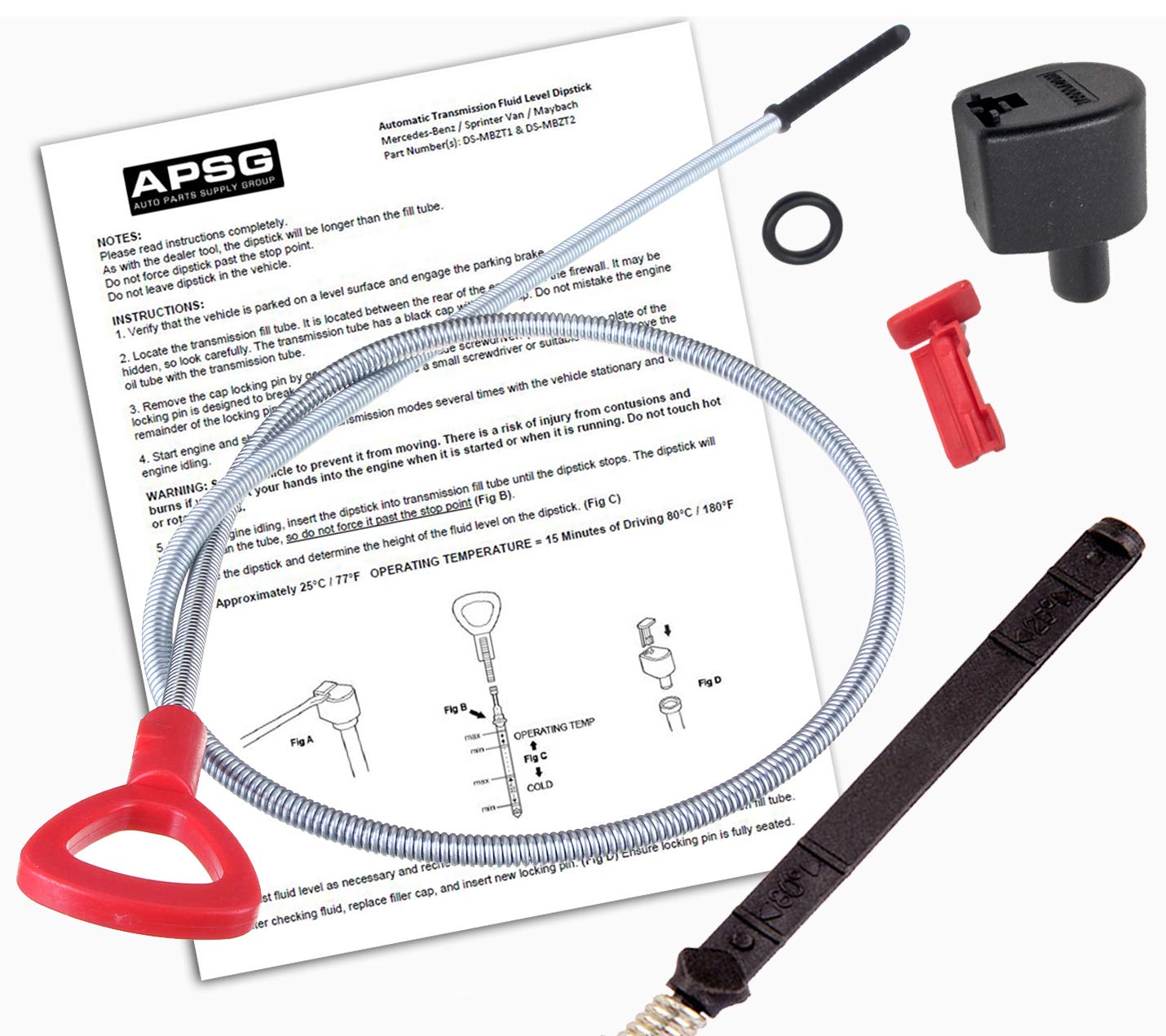 TRANSMISSION FLUID DIPSTICK TOOL | For select mercedes benz, vehicles | w/Instructions + Free Cap + Free Pin + Seal 722.6 Transm