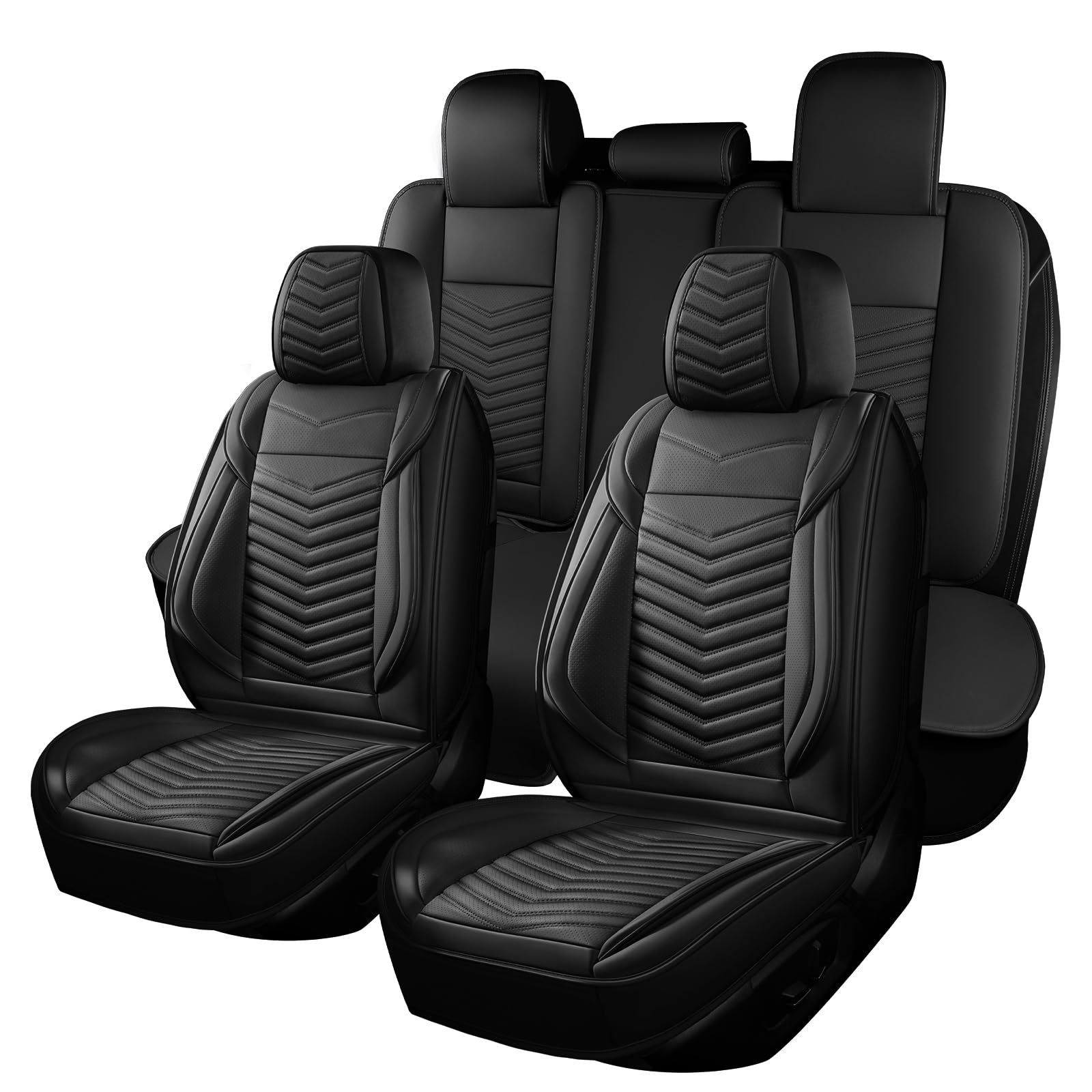 Hchengkikz Car Seat Covers,Breathable And Waterproof Faux Leather Automotive Seat Covers For Cars,Anti-Slip Driver Seat Cover Un