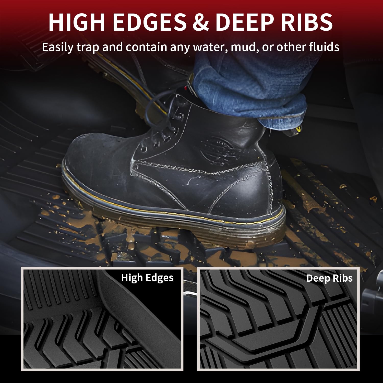 Lasfit Floor Mats For Nissan Altima 2019-2025, Custom Fit All Weather Protection Tpe Easy Clean Odorless Anti-Slip Floor Liners