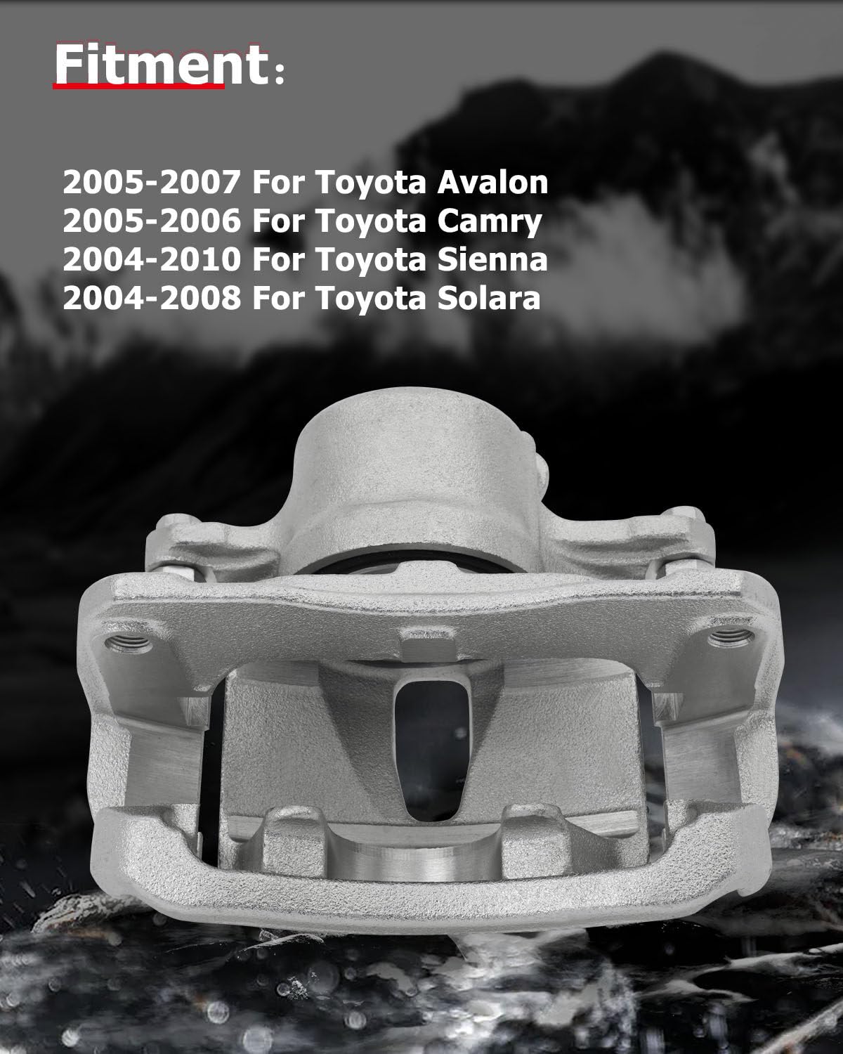 cciyu 19B2715 Front Right Brake Caliper With Bracket For Toyota For Avalon 2005-2007,For Toyota For Camry 2005-2006,For Toyota F