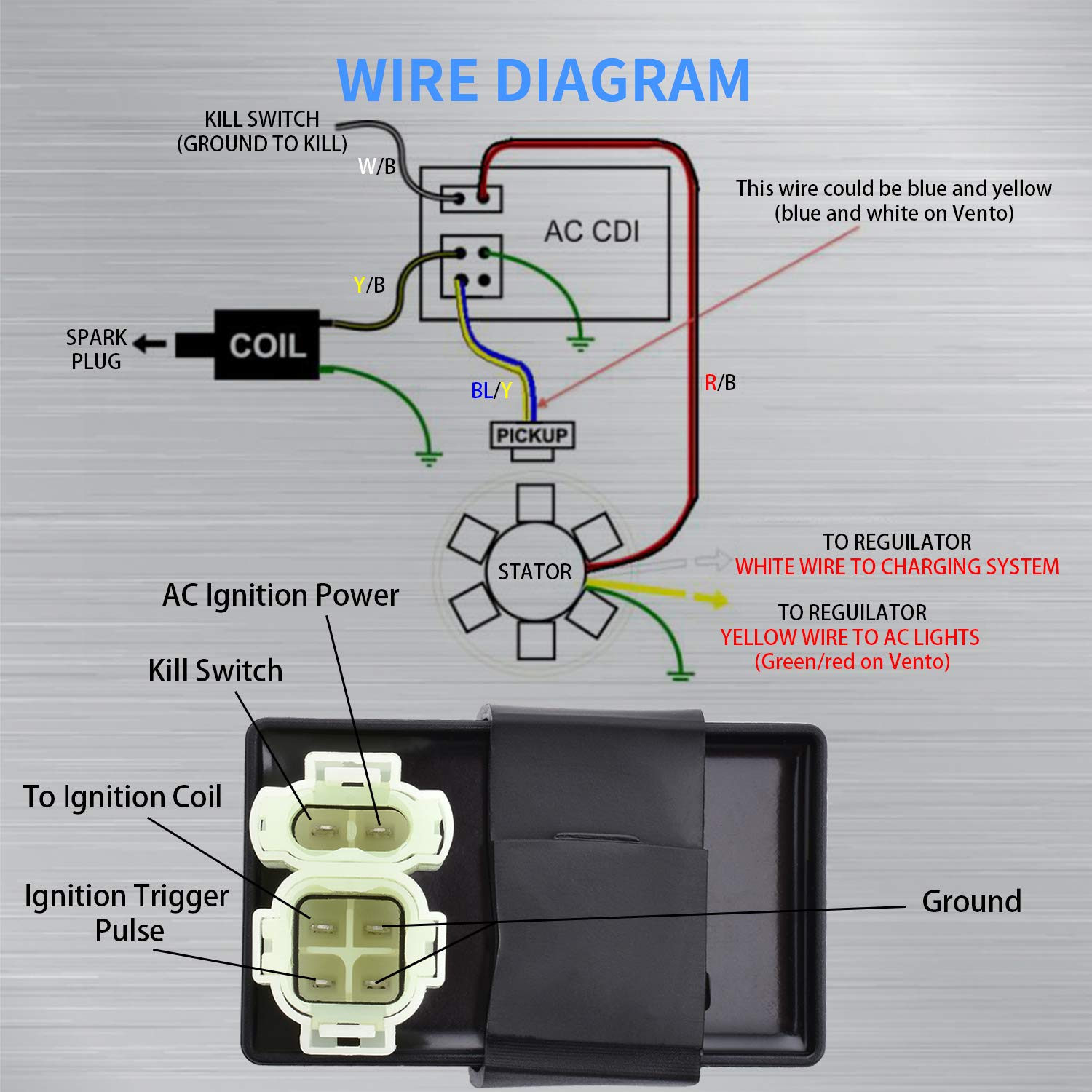 Mayspare 6 Pin Ac Cdi Box For Gy6 50Cc 125Cc 150Cc Atv Taotao Roketa Sunl Lance Scooter Moped Go Kart