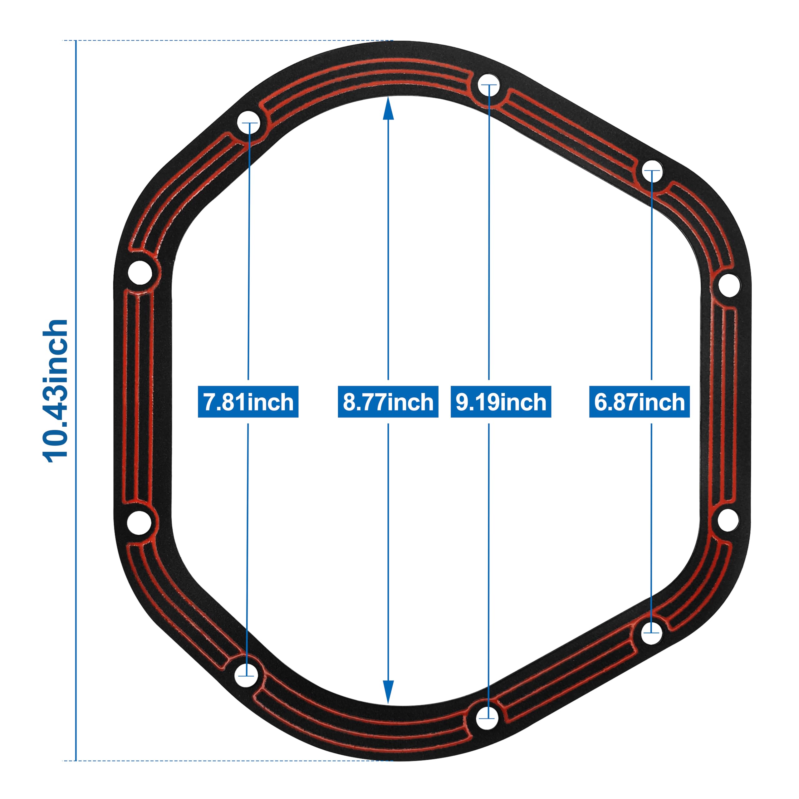Llr-D044 Differential Cover Gasket Replacement For Dana 44 Axles Drivetrain Sealing