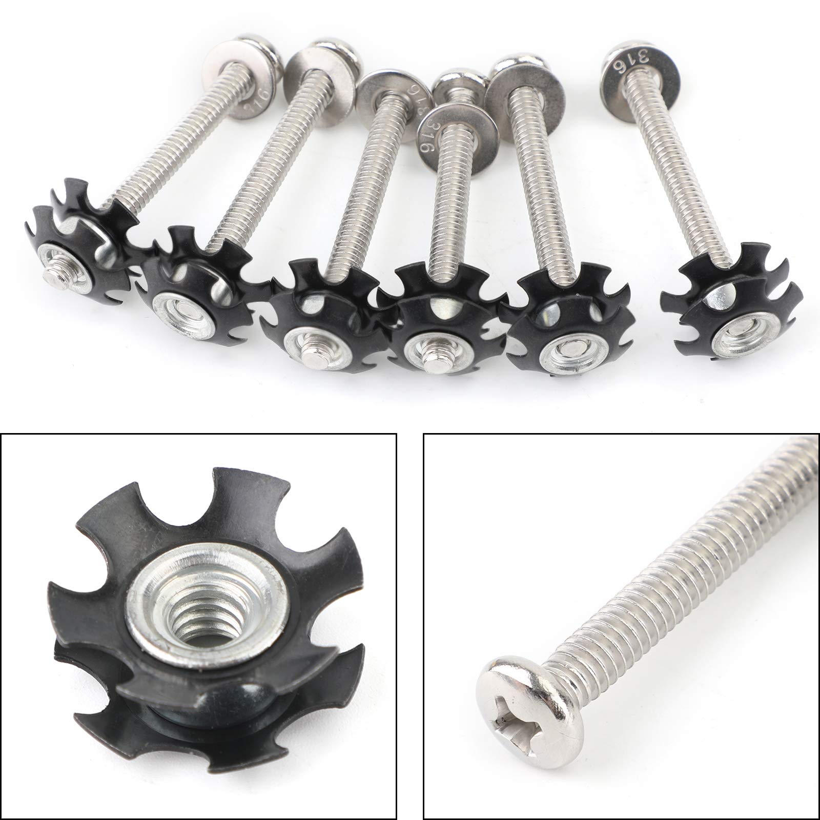 Frezon Set of 6 RV Ladder Repair KIT Nuts Stainless Bunk Motorhome Parts Camper Trailer Coach