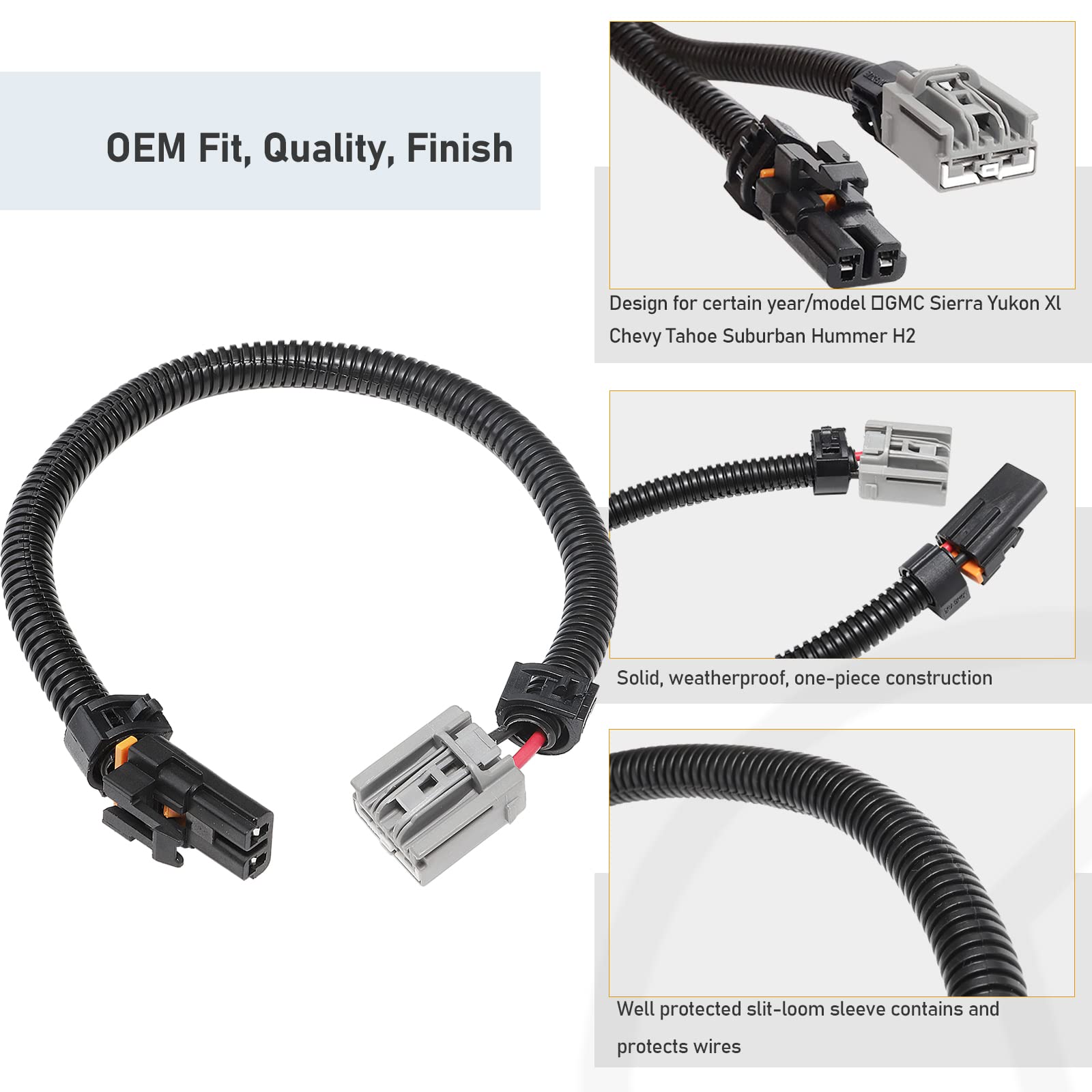 MECMO 15-75221 Blower Motor Wiring Harness 14    for 2007-2014 GM Chevy Chevrolet Tahoe Suburban Silverado Avalance, GMC Sierra