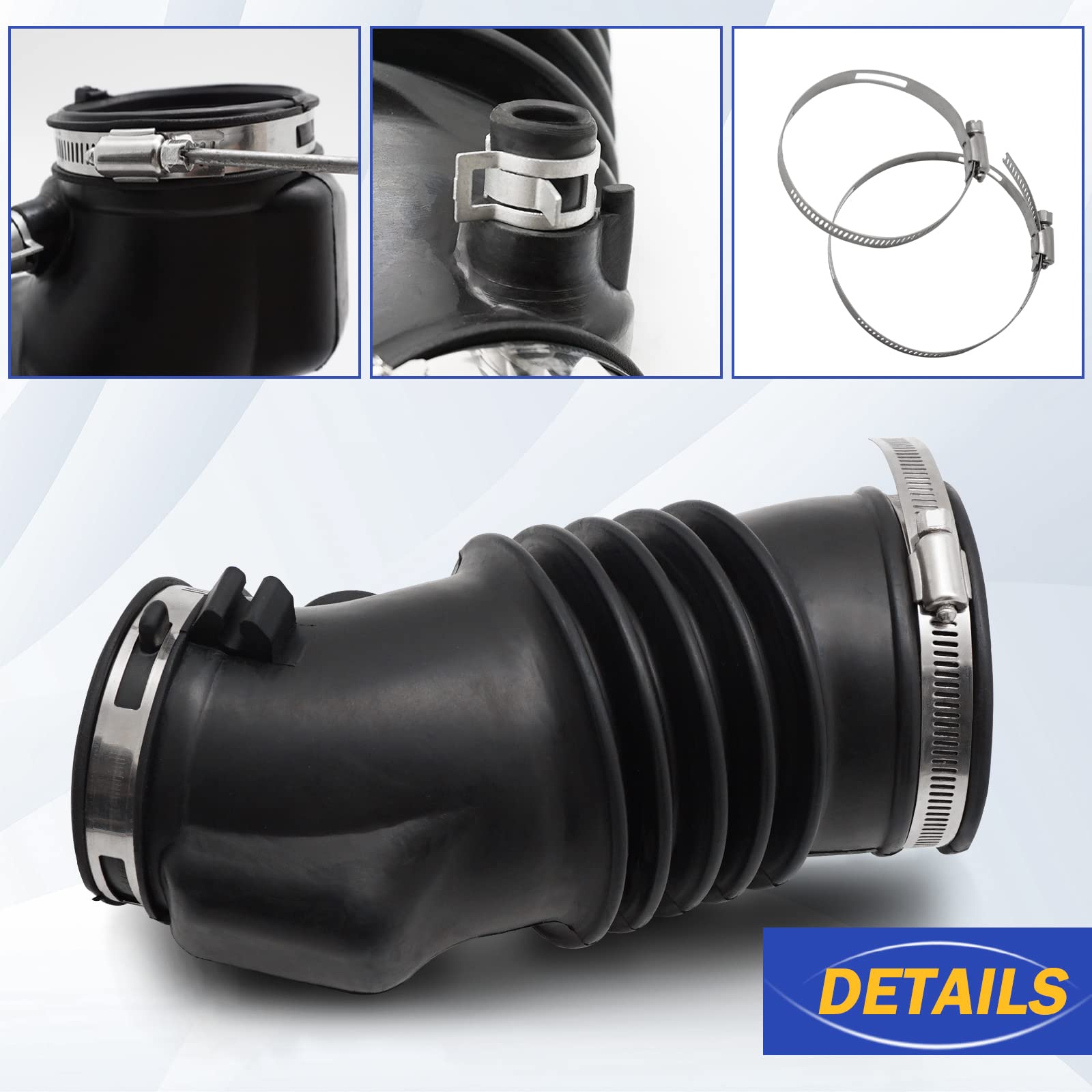 X4XZ Air Cleaner Intake Hose Tube - Rubber, Model 17228-RN0-A00 for 2009-2015 Honda Pilot