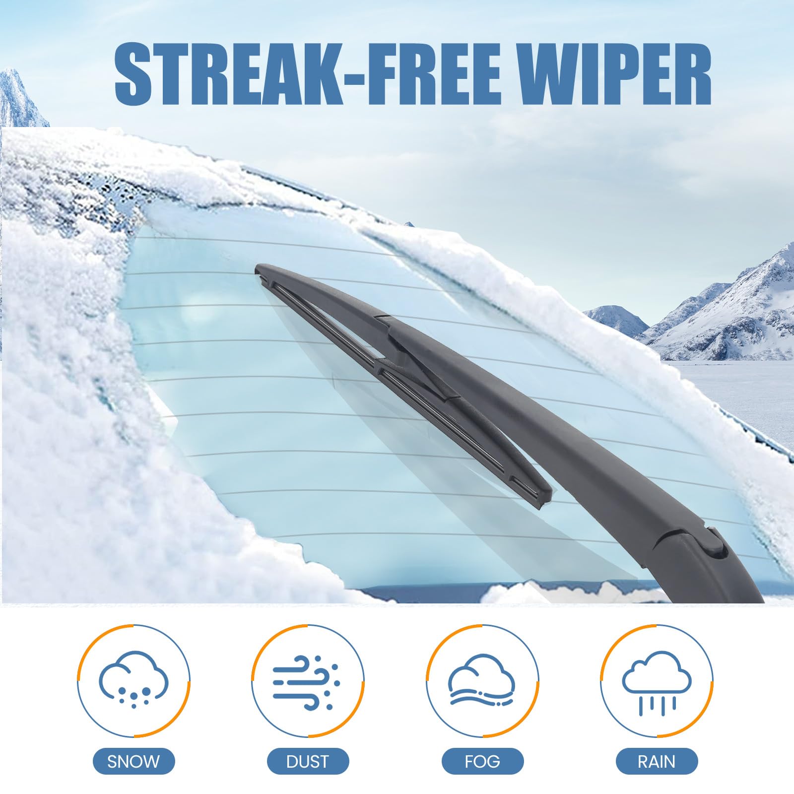 11''Rear Wiper Blade, Replacement Back Windshield Wiper Blades For Jeep Grand Cherokee 21-14/Toyota Matrix 2008-2003 Prius V 201