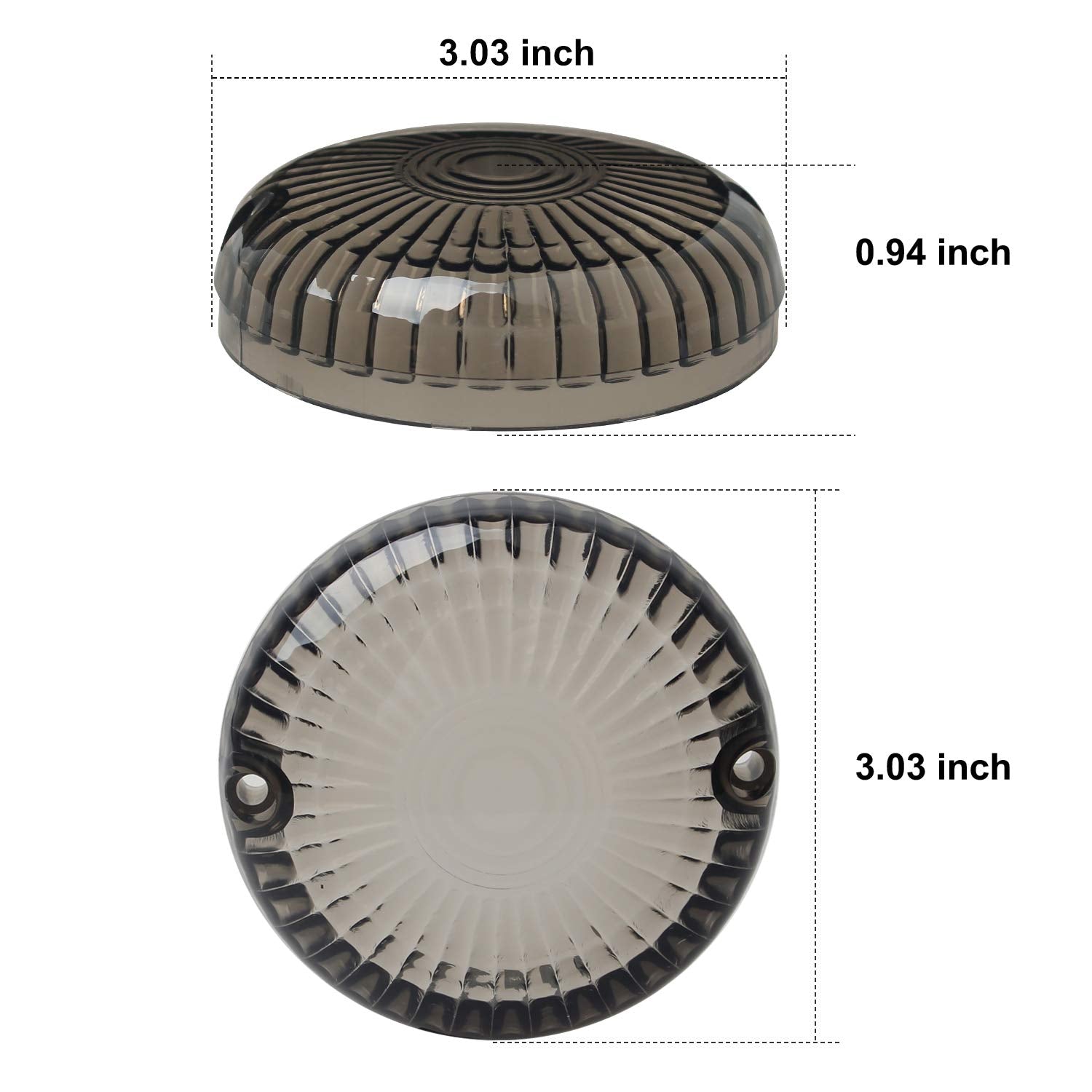 NTHREEAUTO 2PCS Smoked Turn Signals Lens Cover Front Rear Lenses Compatible with Yamaha Virago V-Star V-Max 250 750 Road Royal S
