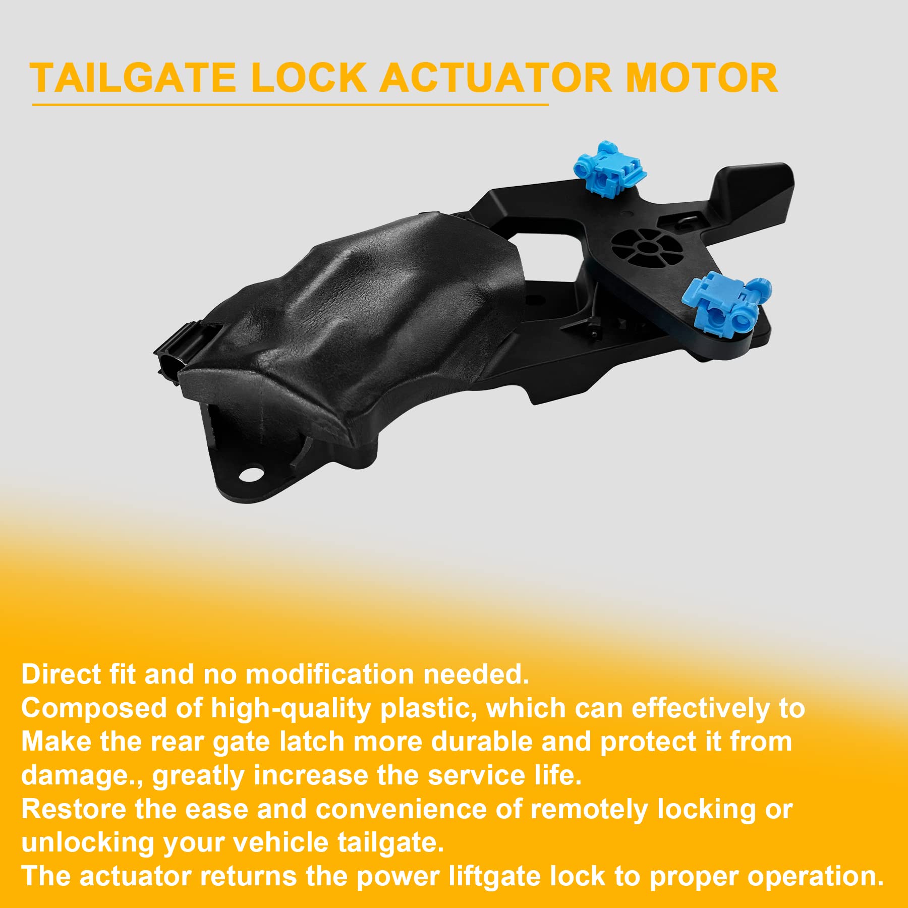 Misakomo Rear Gate Powered Tailgate Lock Actuator for 2017-2021 Ford F150 F250 F350, Model GJ32, Durable Plastic Construction