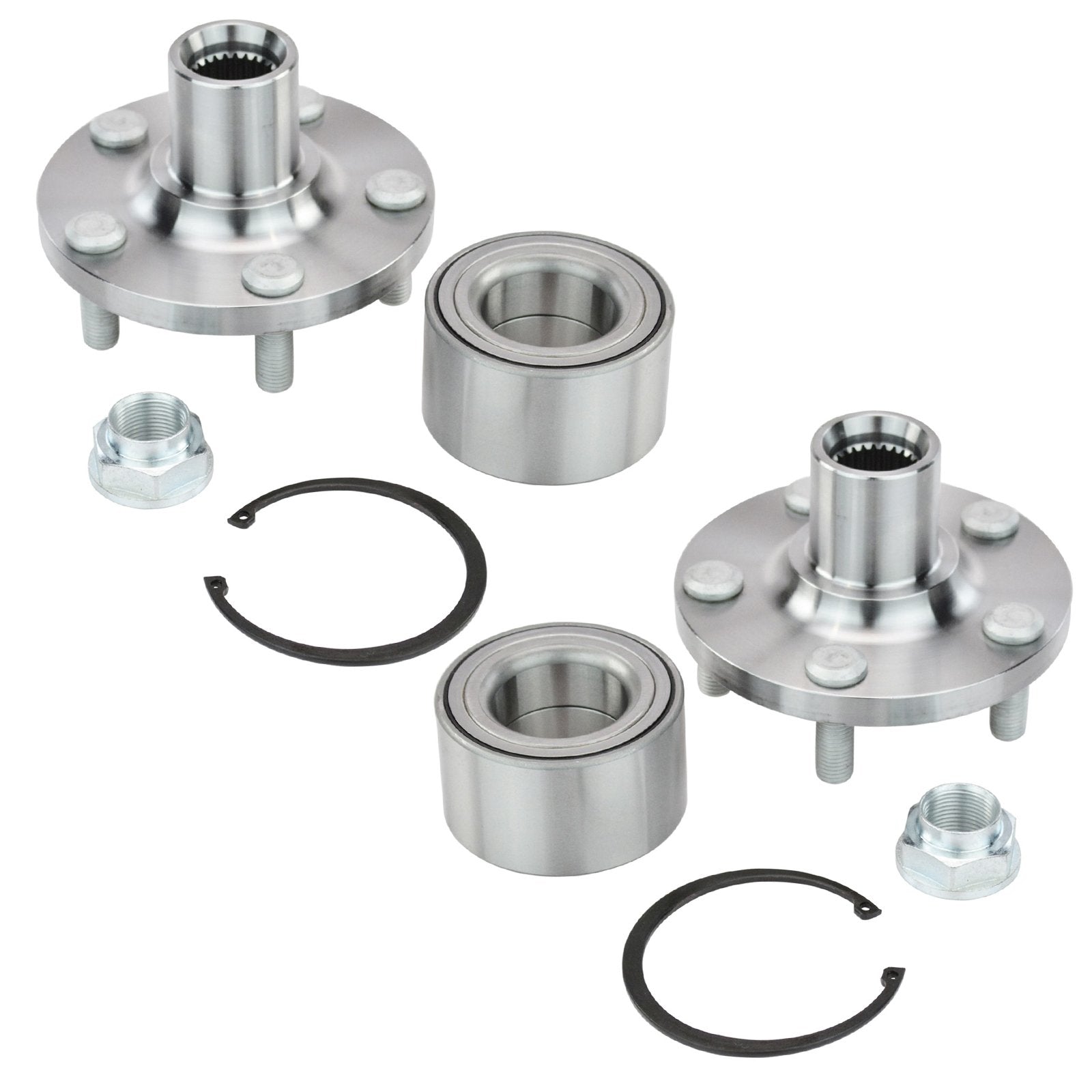 TRQ Wheel Bearing and Hub Front Pair for Matrix Celica Corolla