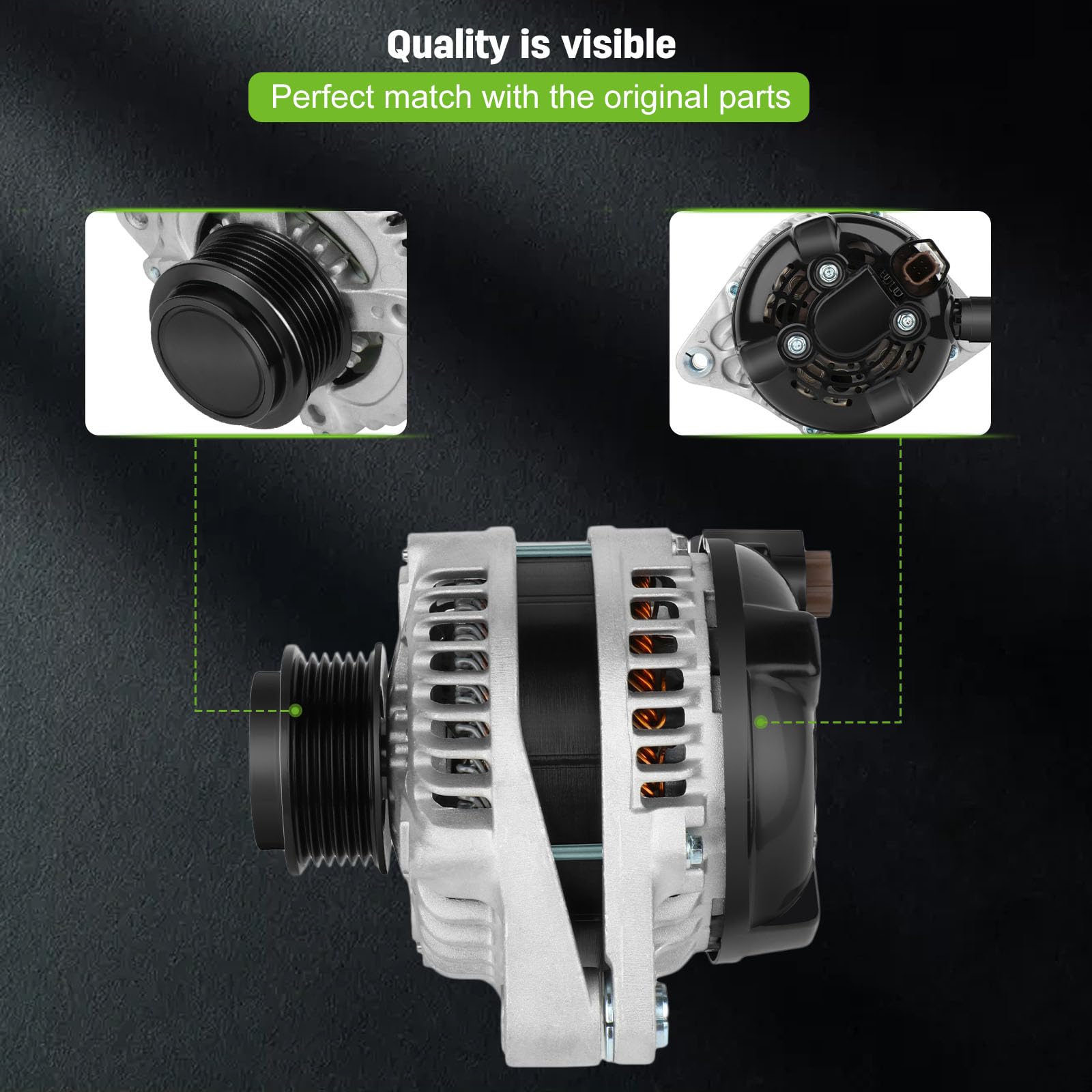 SCITOO Alternator 9764219-124 Fit for Honda Pilot 2012 2013 2014 2015 For Honda Odyssey 2011 2012 2013