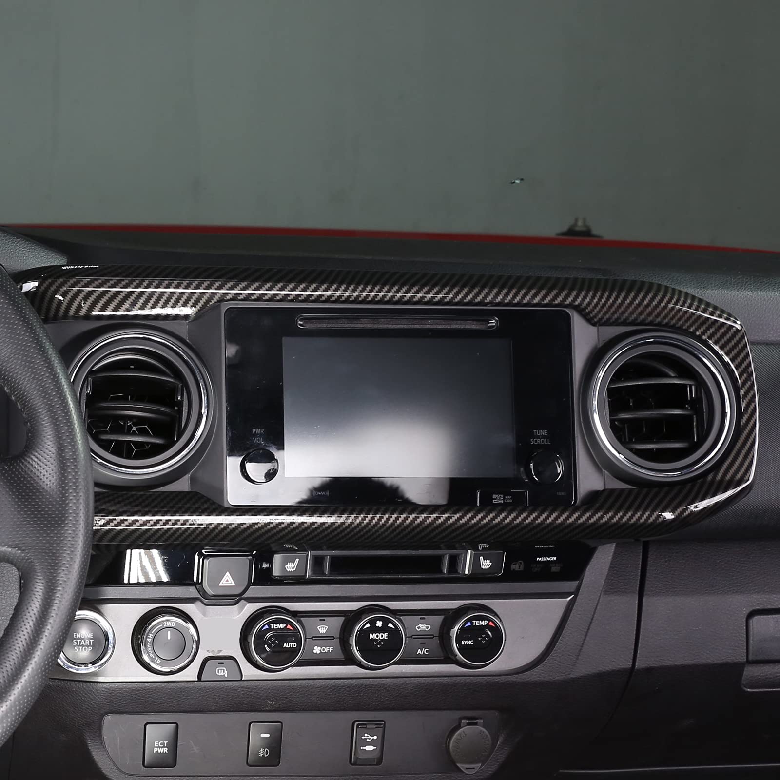 TongSheng Car ABS Dashboard Panel Cover Trim for Toyota Tacoma 2016-2023, Carbon Fiber, ST-OC05784