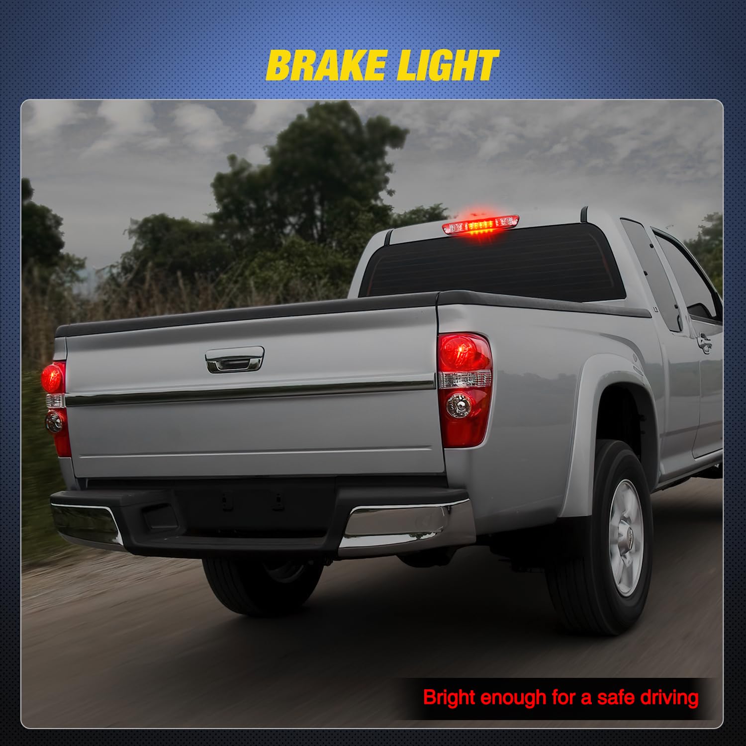 Nilight Third Brake Light Tail High Mount 3Rd Stop Cargo Reverse Led Lights Red Lens Compatible With Chevy Colorado And Gmc Cany