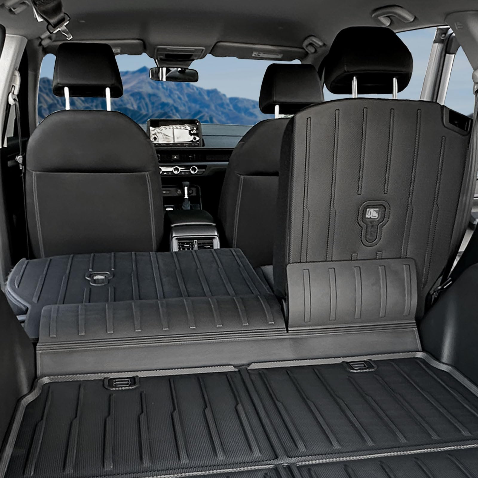 JOULARISE Backrest Mats for Honda CRV 2023-2025, TPE All Weather Seat Protectors, Hybrid, Black