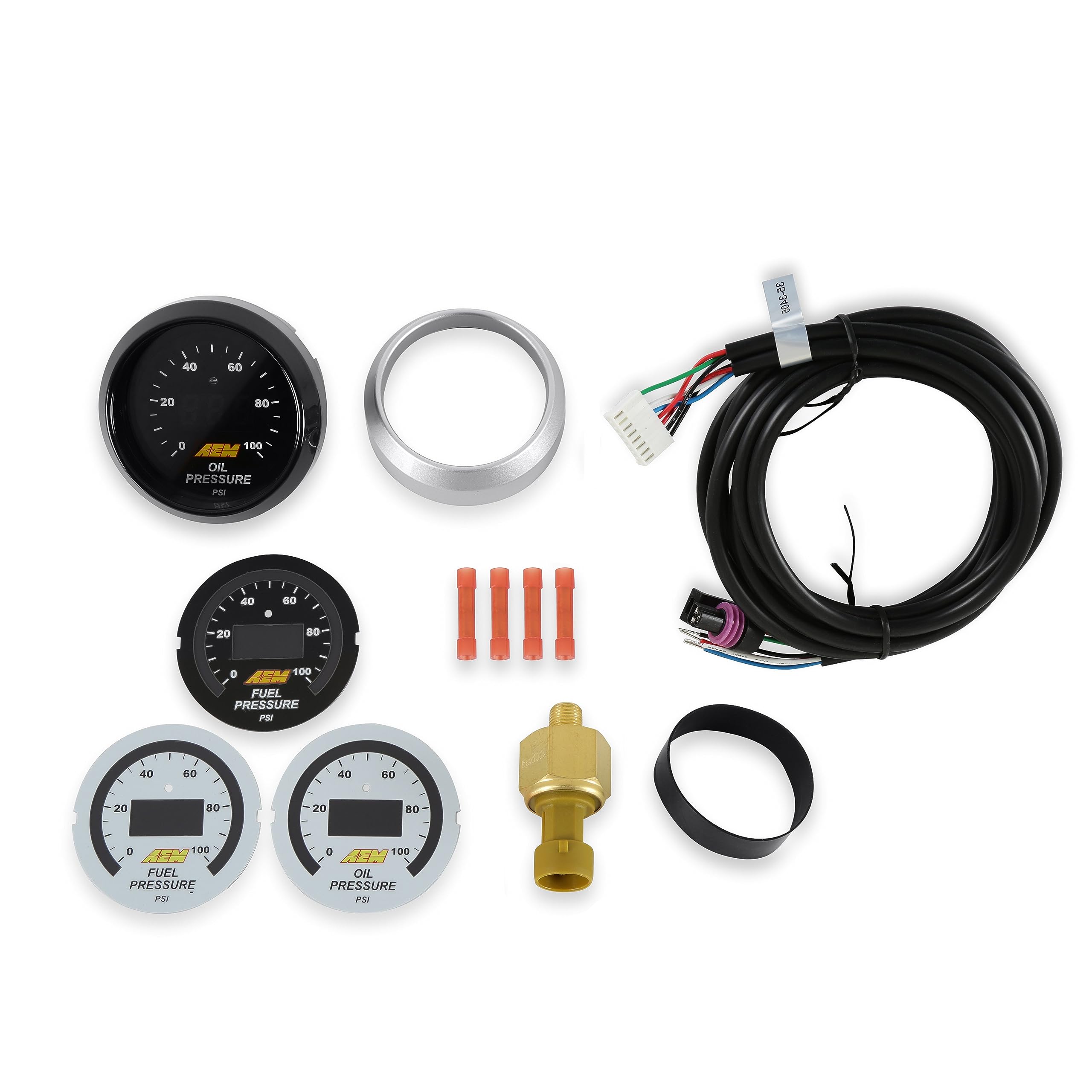 Aem 30-4401 0-100 Psi Oil Or Fuel Pressure Gauge
